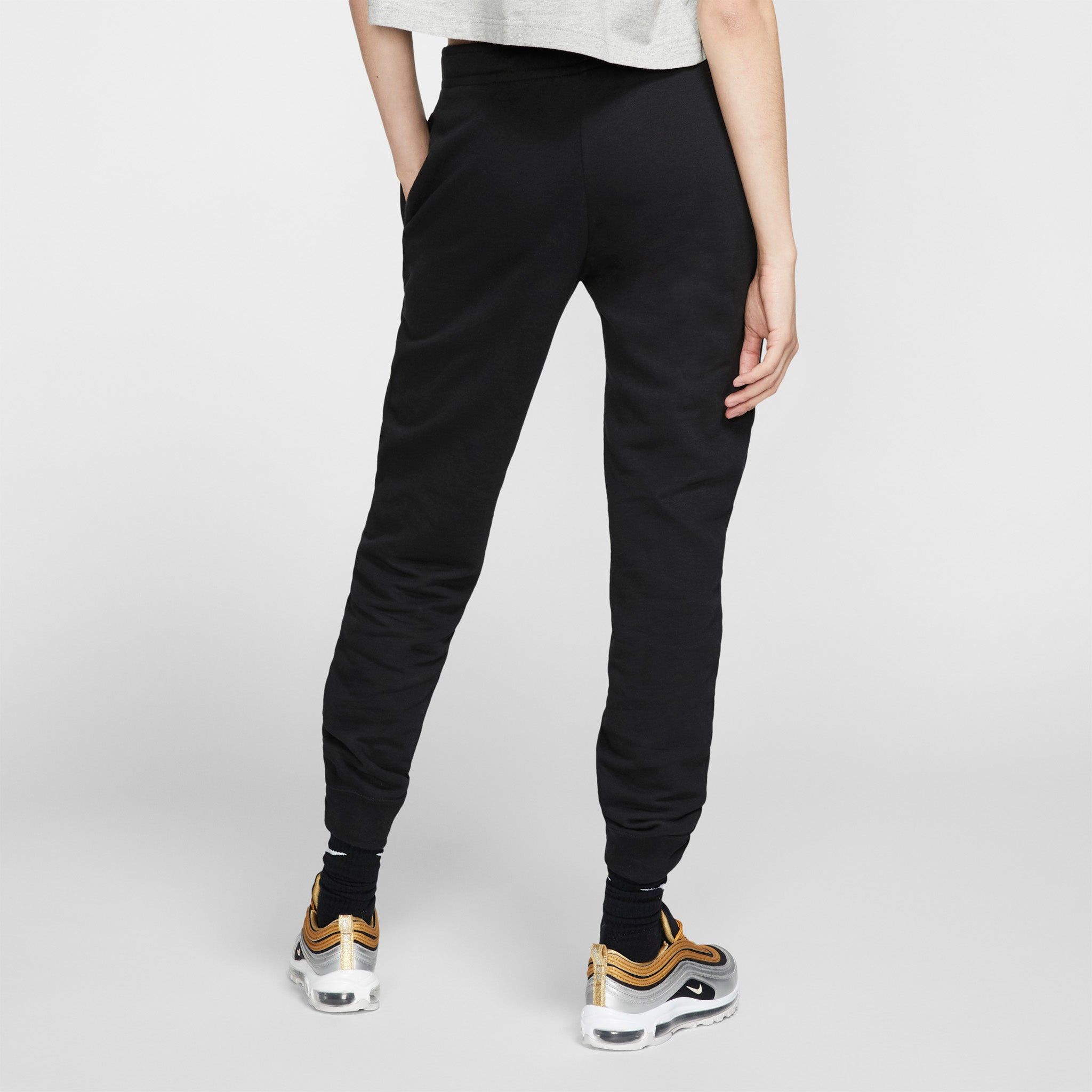 Nike Sportswear Women's Essential Fleece Pants Black / White sold by JD Sports product image thumbnail 2