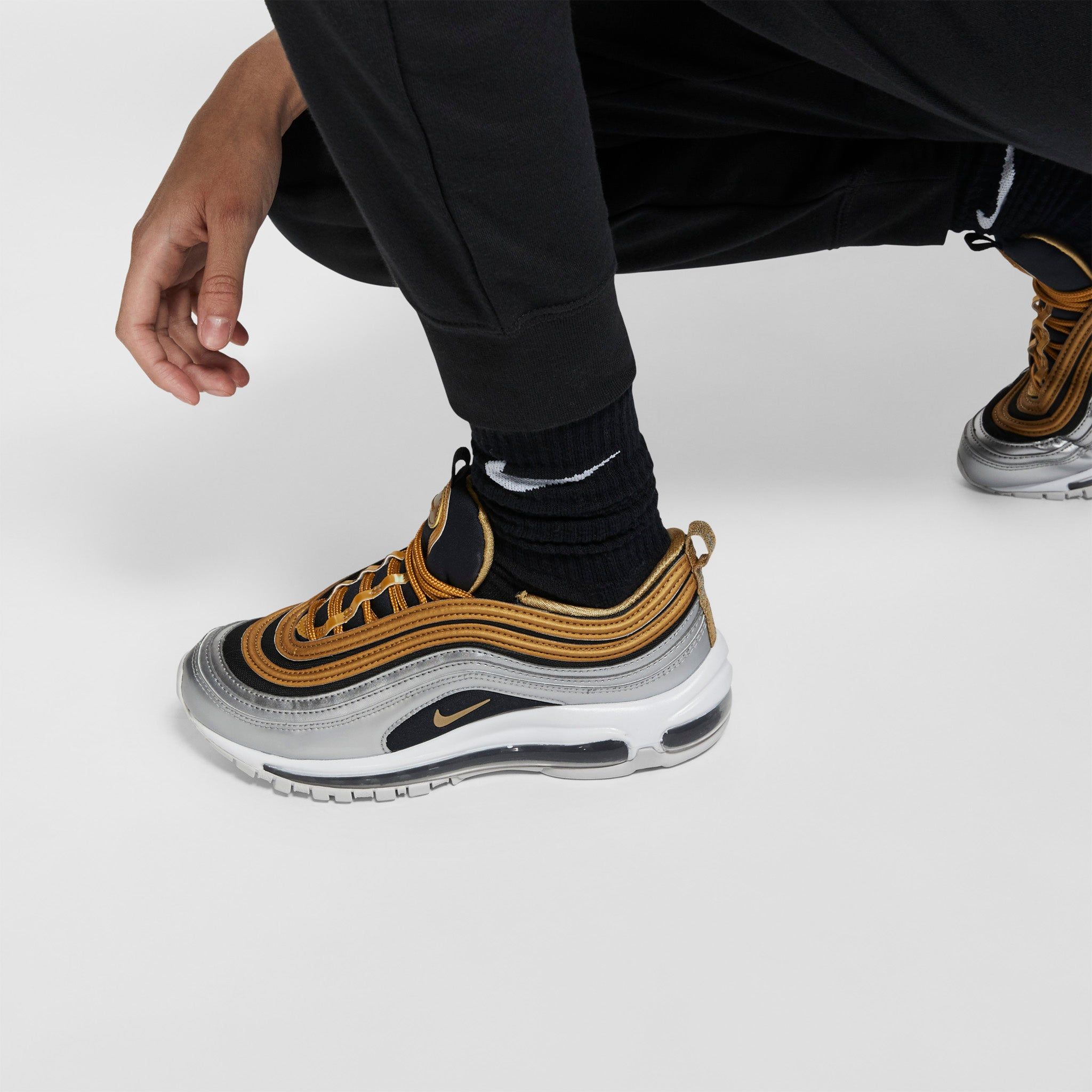 Nike Sportswear Women's Essential Fleece Pants Black / White sold by JD Sports product image thumbnail 3