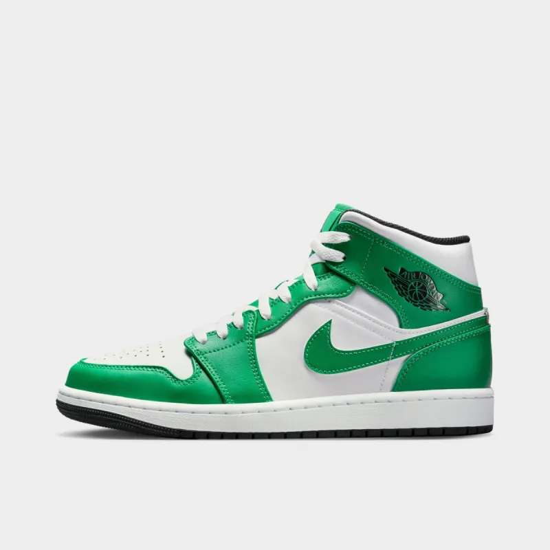 Jordan 1 Mid Lucky Green / Black - White sold by JD Sports