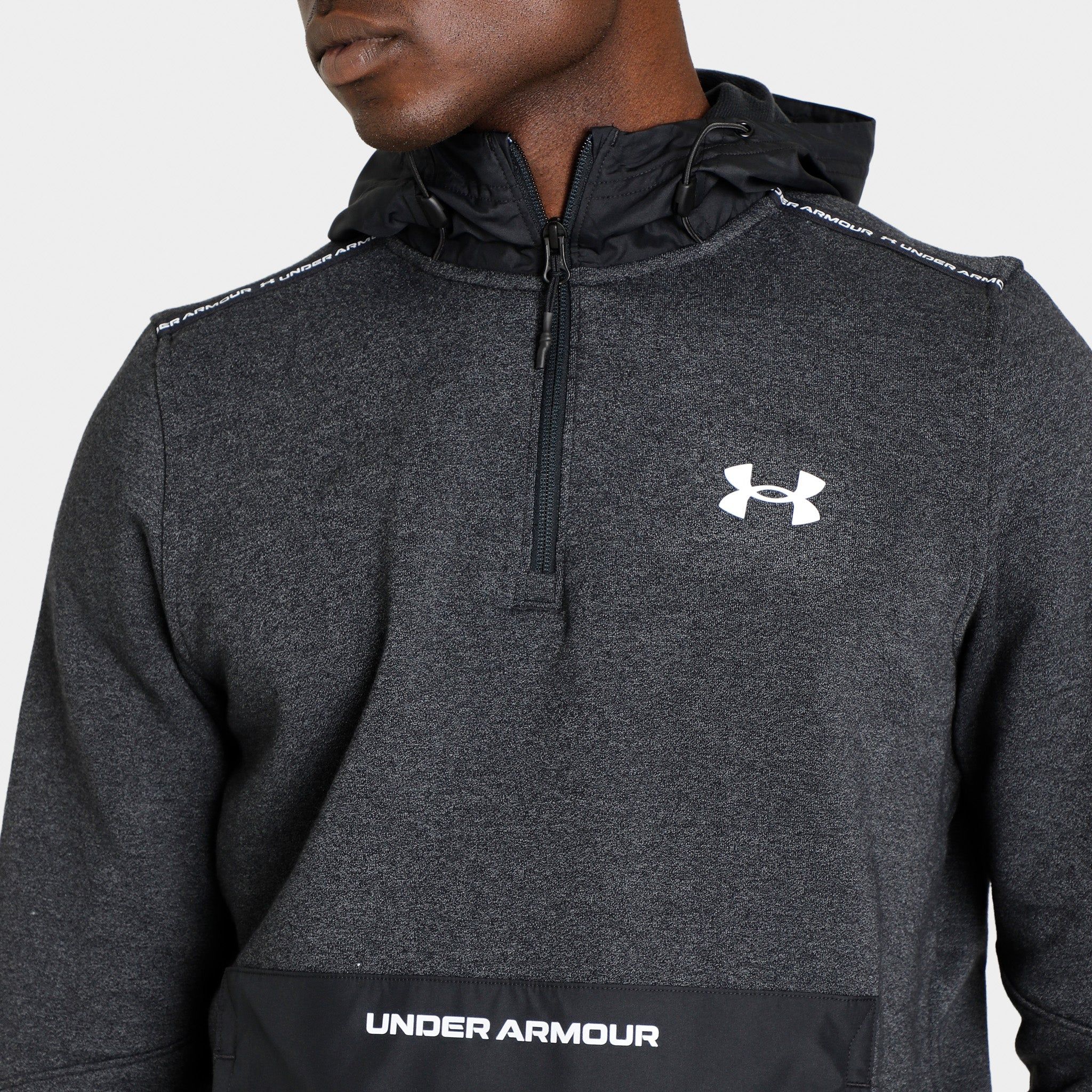 Under Armour JD TB Fleece Quarter Zip Hoodie Black / White sold by JD Sports product image thumbnail 4
