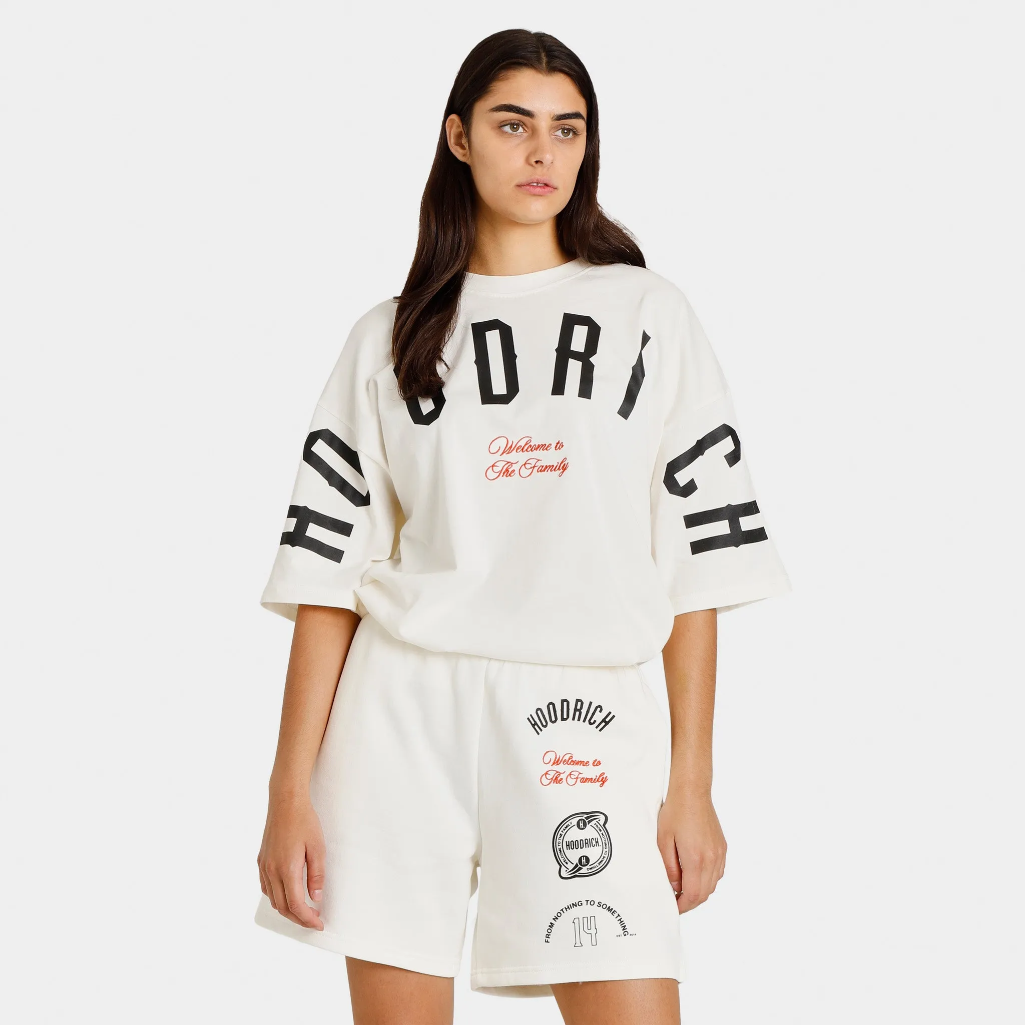 Hoodrich Women's Match Boyfriend T-shirt Egret / Black - Flame sold by JD Sports