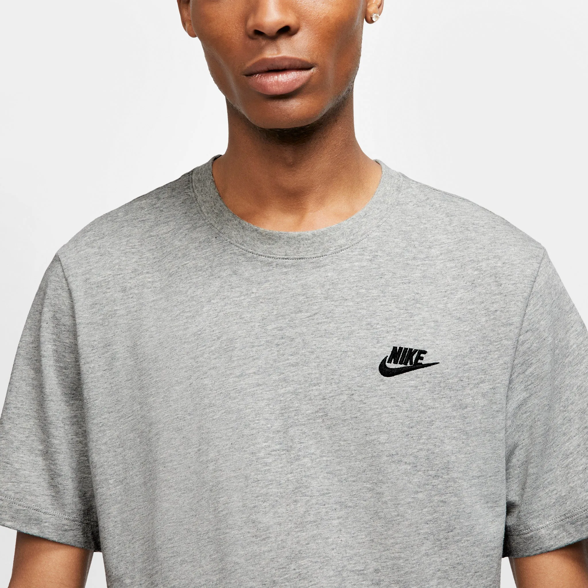 Nike Sportswear Club T-shirt Dark Heather Grey / Black sold by JD Sports product image thumbnail 3
