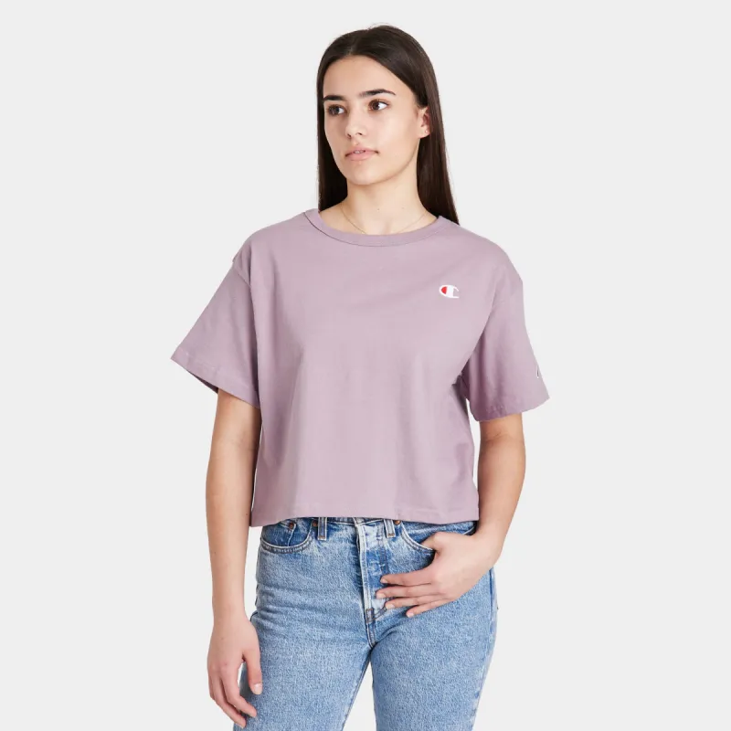 Champion Women�s Heritage Cropped T-shirt / Vintage Mauve sold by JD Sports