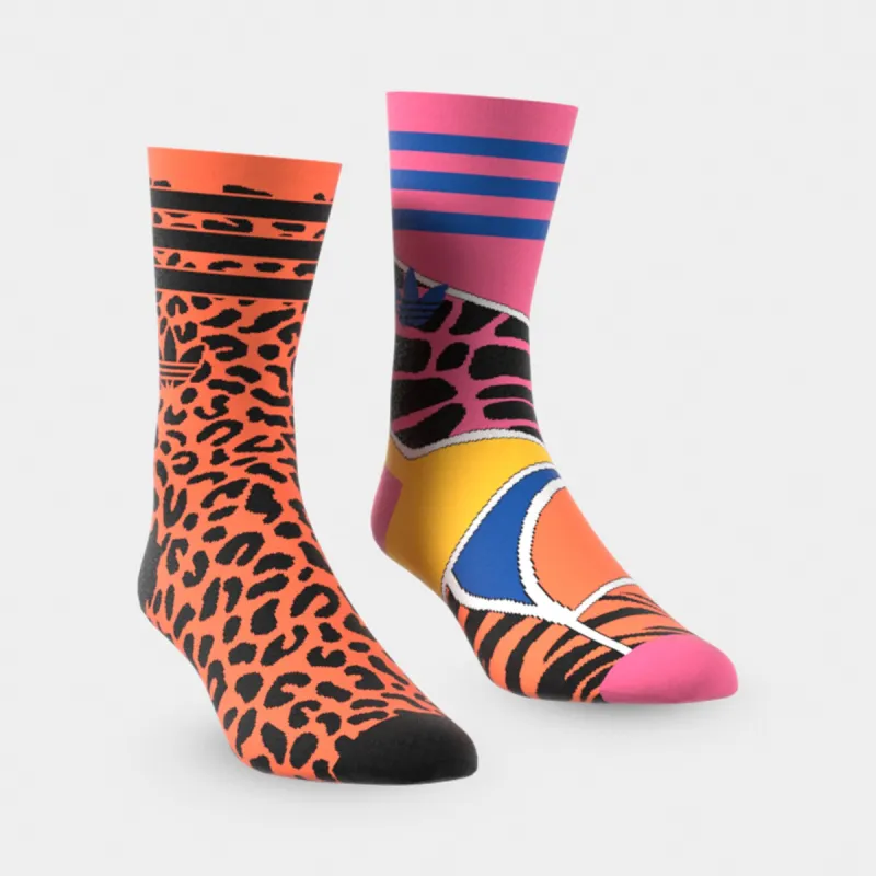 adidas Originals Women's Rich MNISI Crew Socks 2-Pack Multi-colour / White sold by JD Sports