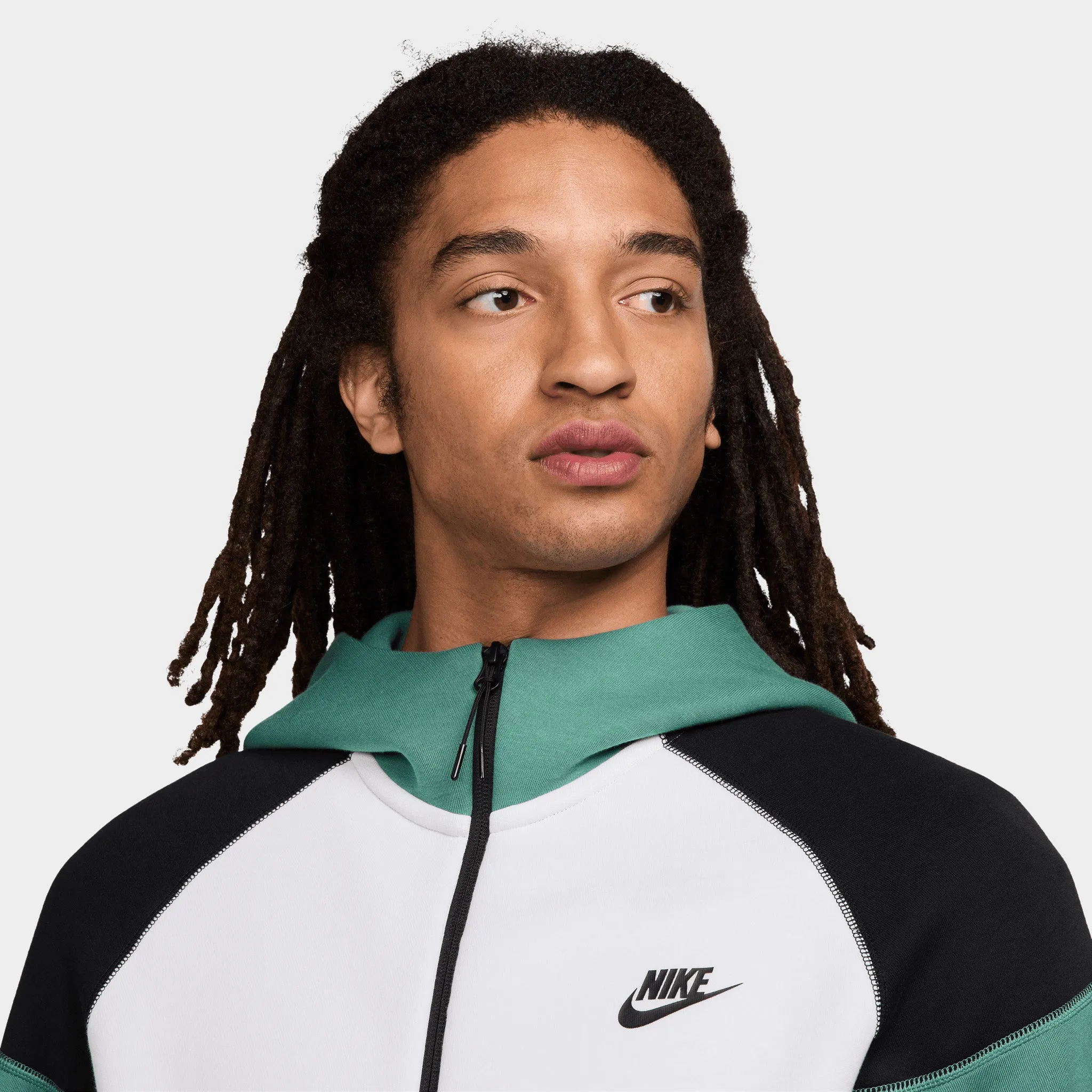 Nike Sportswear Tech Fleece Full-Zip Windrunner Hoodie Bicoastal / Black - White sold by JD Sports product image thumbnail 3