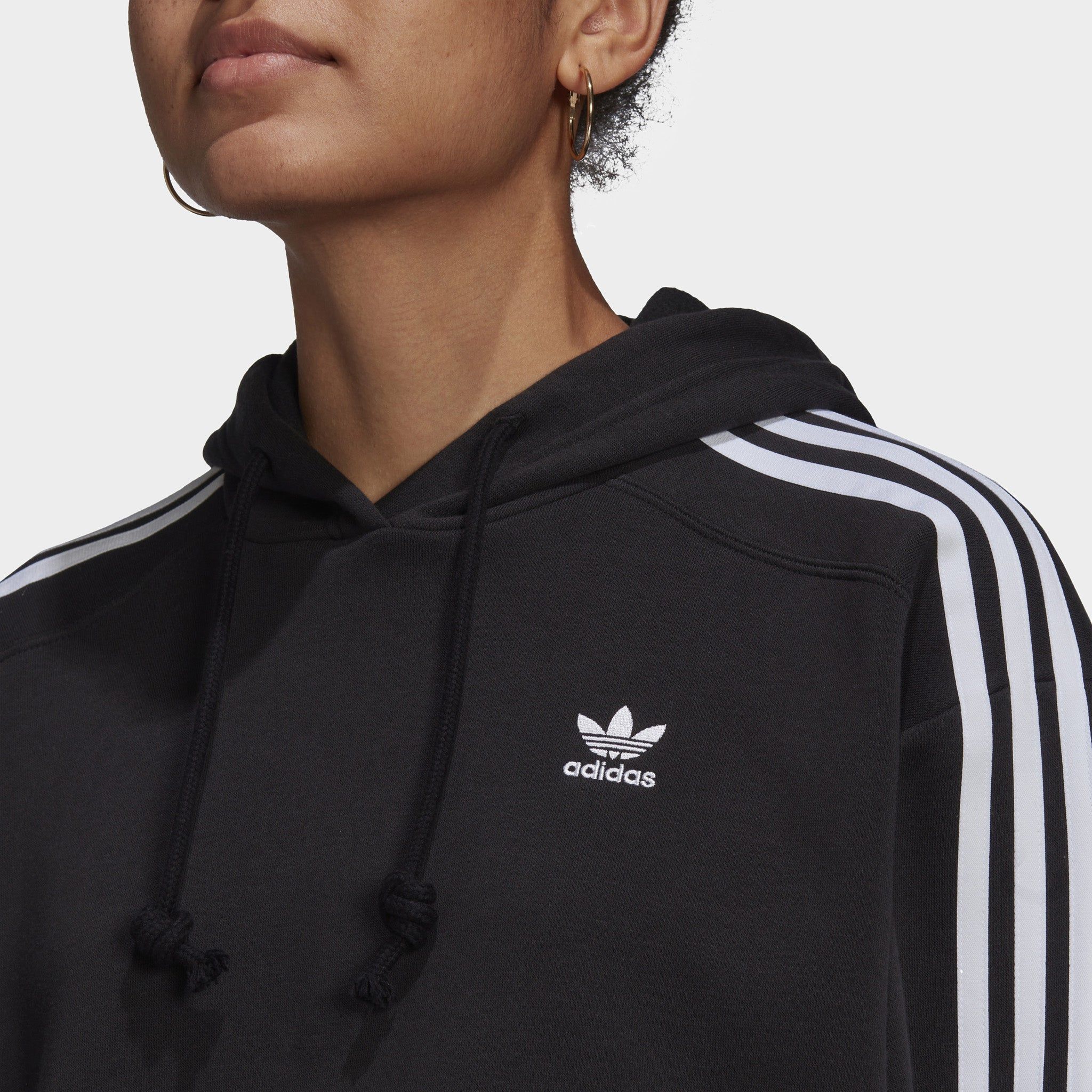 adidas Originals Women's Adicolor Classics Cropped Pullover Hoodie / Black sold by JD Sports product image thumbnail 5