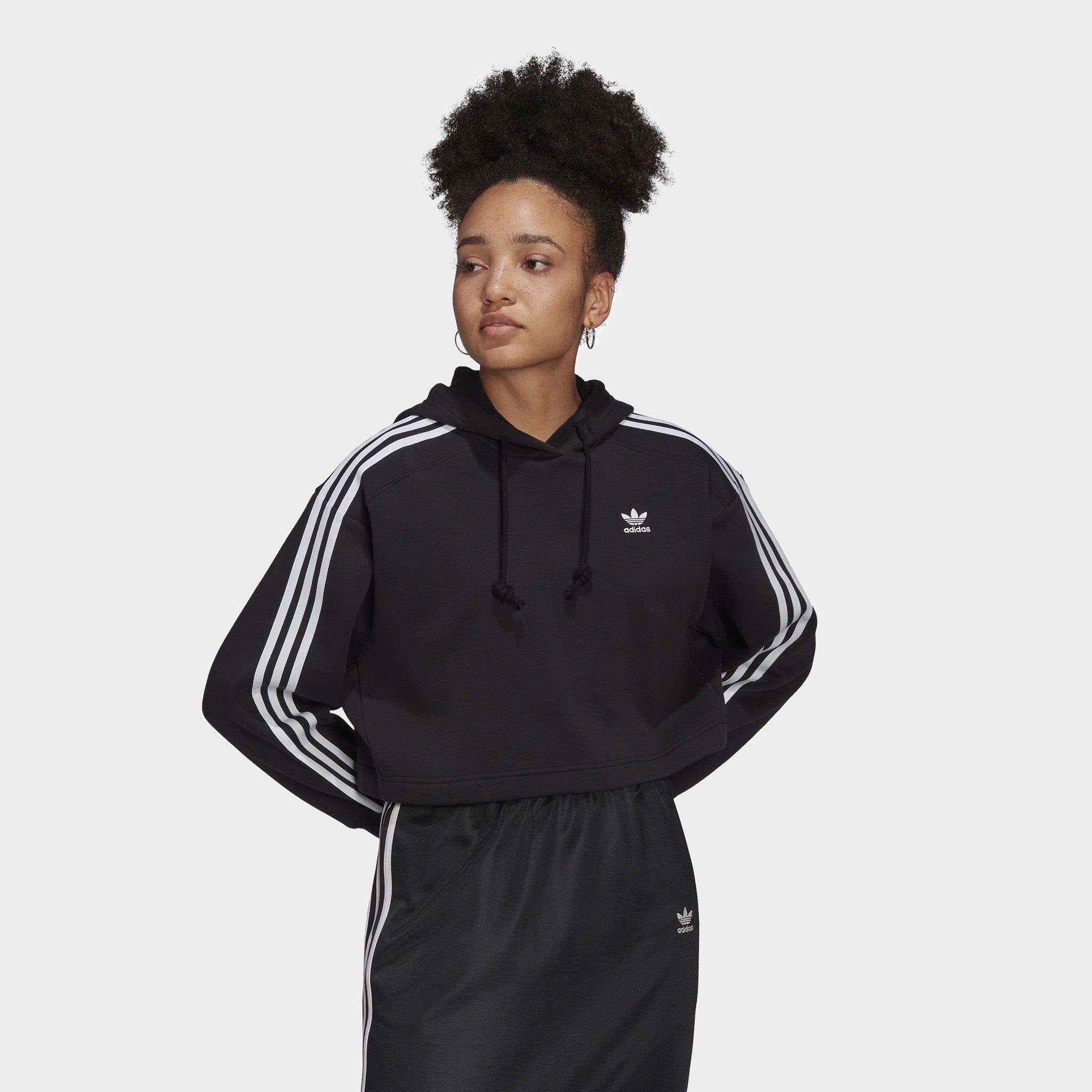 adidas Originals Women's Adicolor Classics Cropped Pullover Hoodie / Black sold by JD Sports