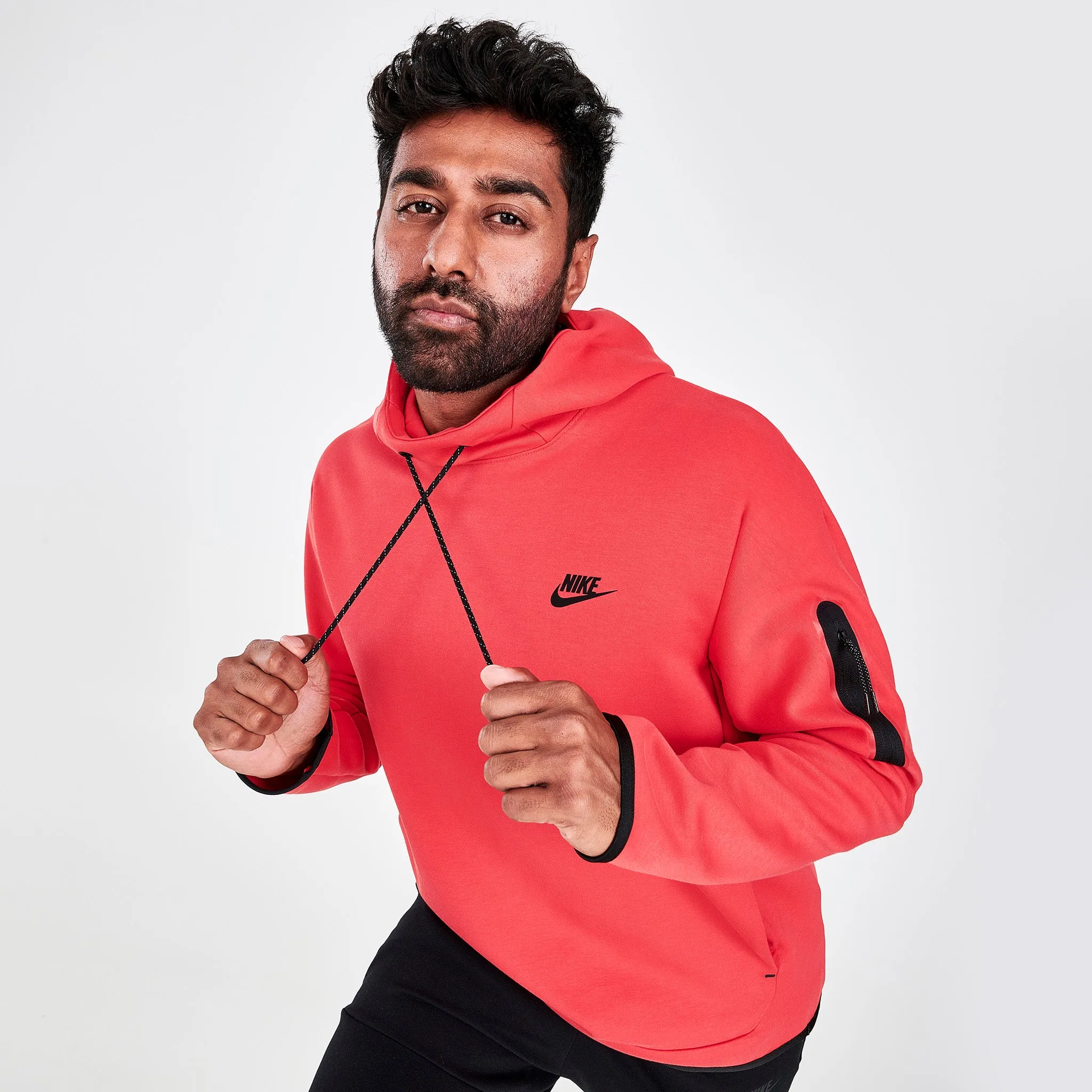 Nike Sportswear Tech Fleece Pullover Hoodie Lobster / Black sold by JD Sports product image thumbnail 3