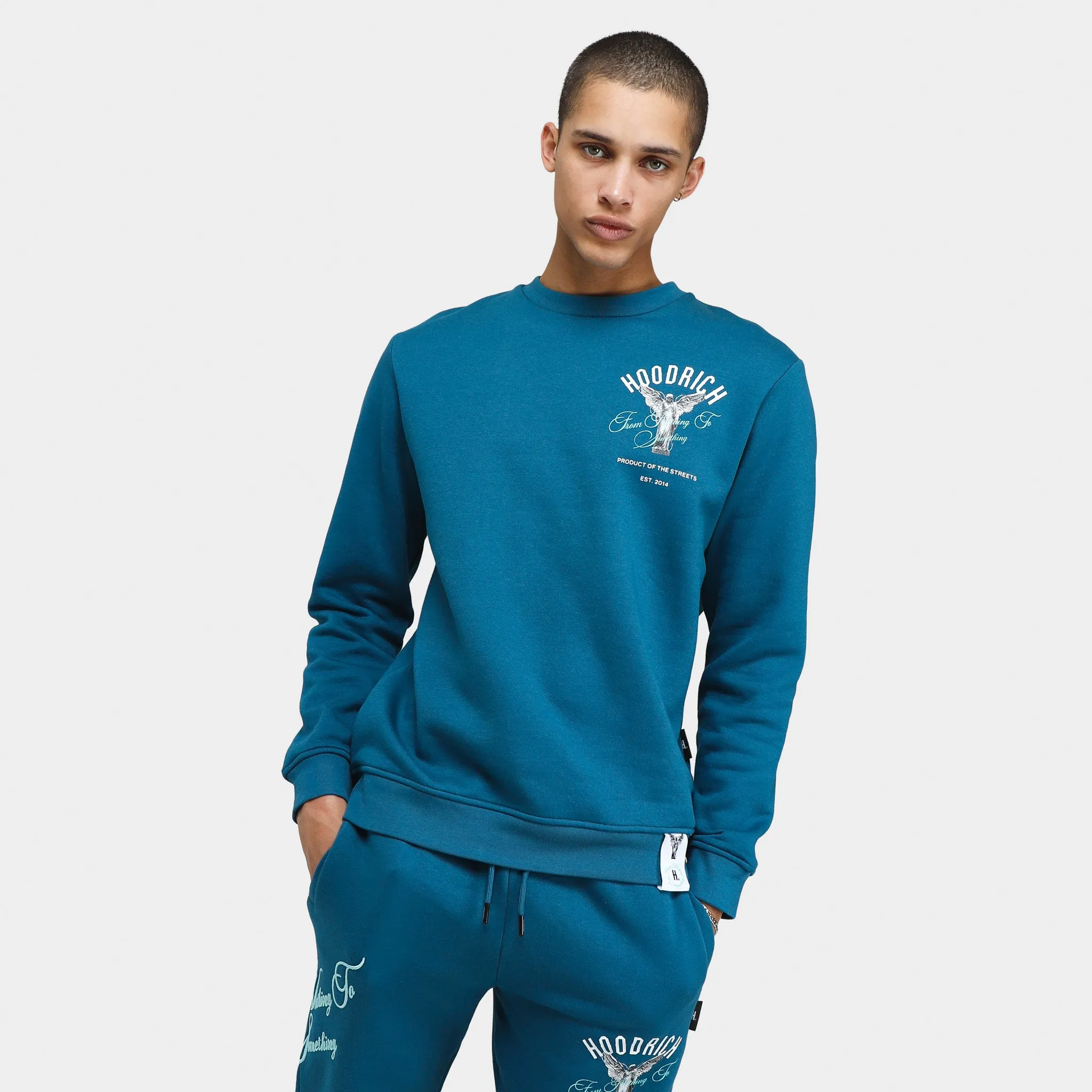Hoodrich OG Vital Crewneck Legion Blue / White - Aqua Haze sold by JD Sports