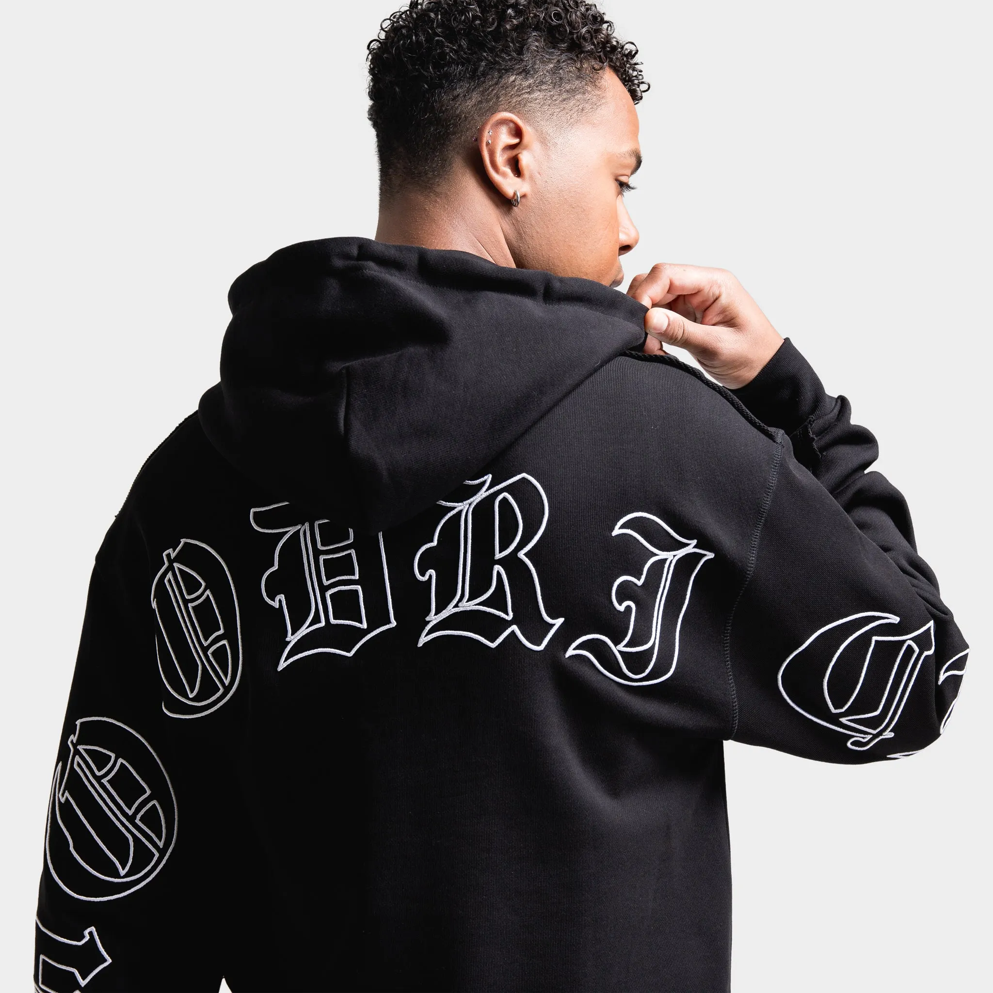 Hoodrich Helix Hoodie Black / White sold by JD Sports product image thumbnail 3