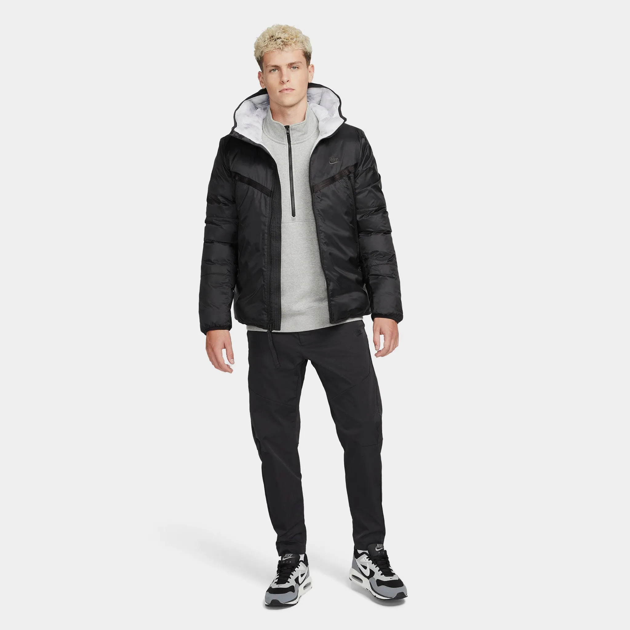 Nike Sportswear Therma-FIT Hooded Jacket Black / Dark Smoke Grey sold by JD Sports product image thumbnail 5