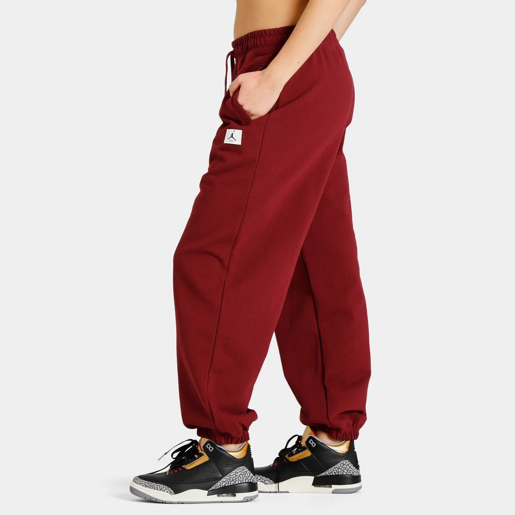 Jordan Women's Flight Fleece Pants / Cherrywood Red sold by JD Sports product image thumbnail 4