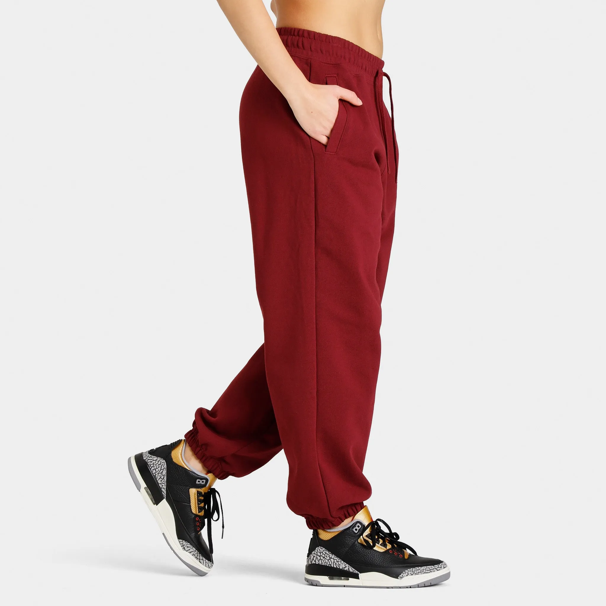 Jordan Women's Flight Fleece Pants / Cherrywood Red sold by JD Sports product image thumbnail 3