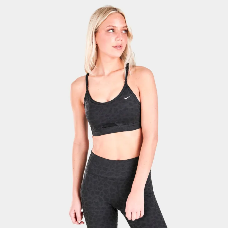 Nike Women's Dri-FIT Indy Light-Support Padded Glitter Sports Bra Off-Noir / Black - White sold by JD Sports