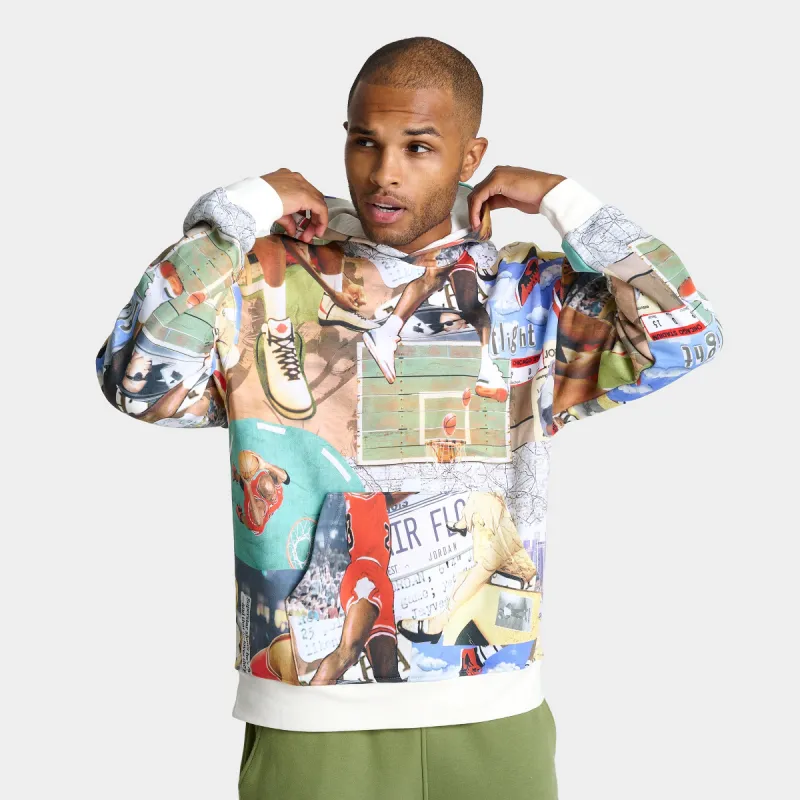 Jordan Brooklyn Fleece All-over Print Pullover Hoodie / Sail made by Jordan