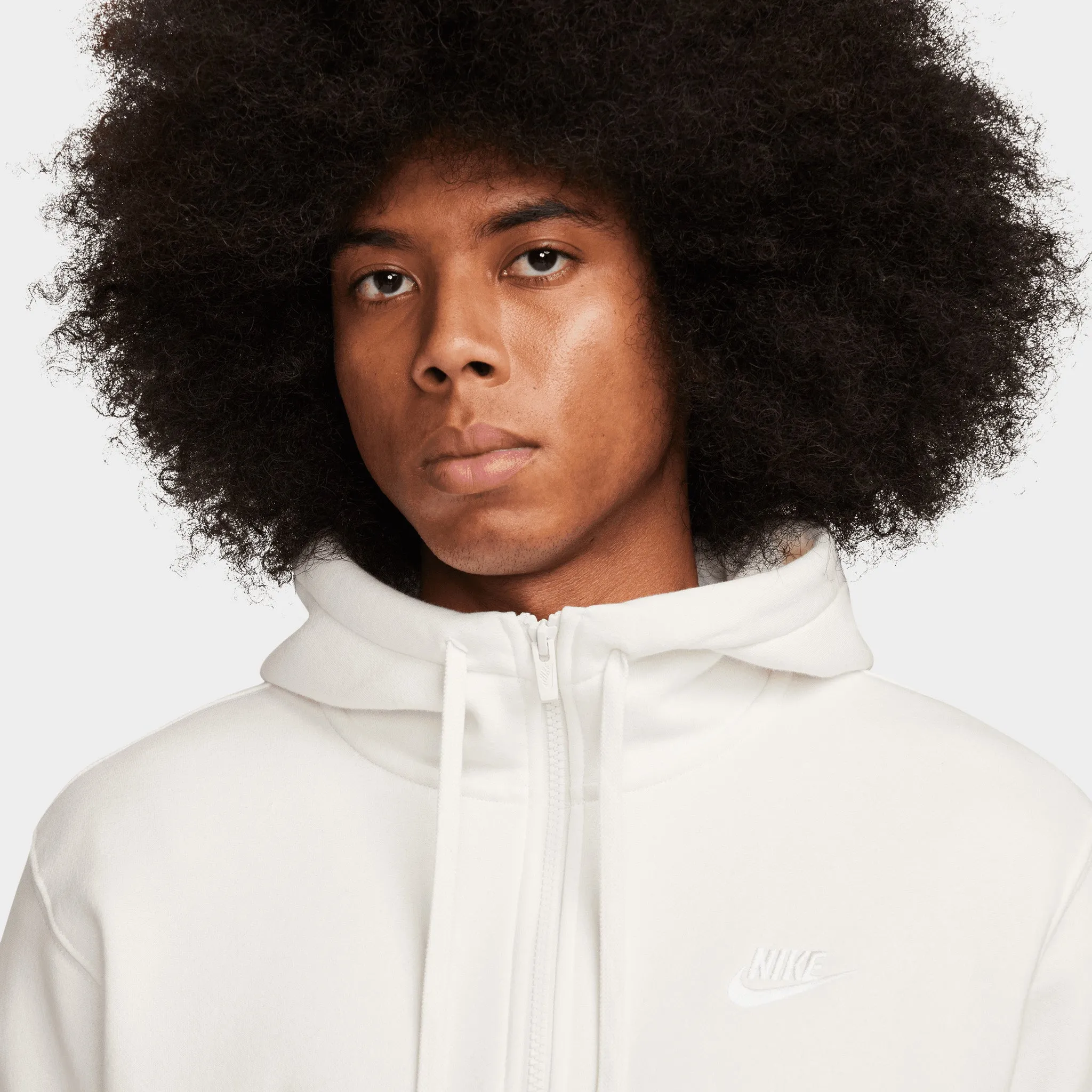 Nike Sportswear Club Full-Zip Hoodie Sail / White sold by JD Sports product image thumbnail 3