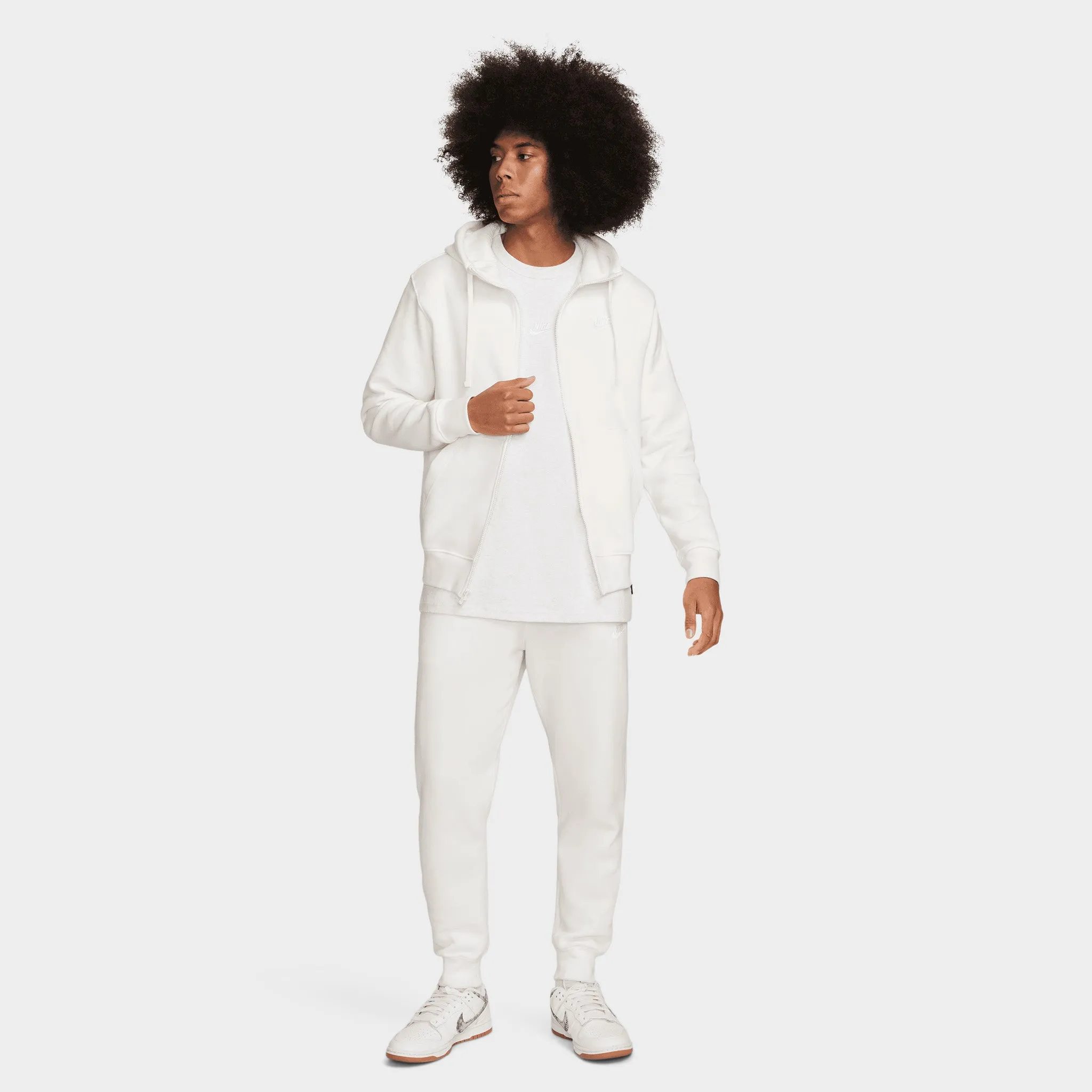 Nike Sportswear Club Full-Zip Hoodie Sail / White sold by JD Sports product image thumbnail 5