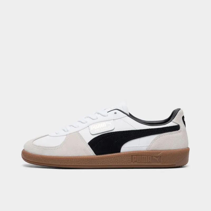 Puma Palermo Leather Puma White / Vapour Grey - Gum sold by JD Sports