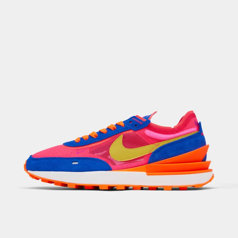 Nike Women's Waffle One Racer Blue / Bright Citron - Hyper Pink sold by JD Sports