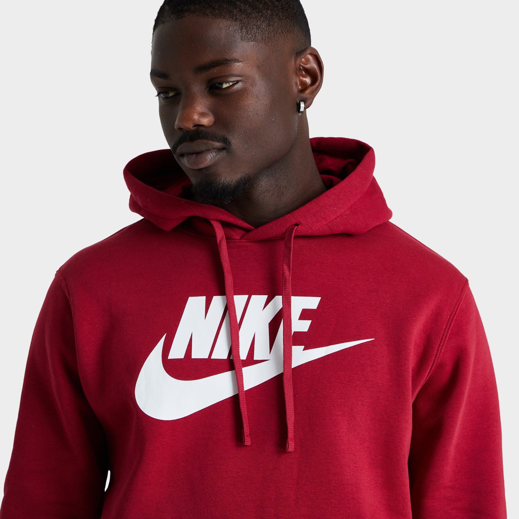 Nike Sportswear Club Fleece Graphic Pullover Hoodie Pomegranate / Pomegranate sold by JD Sports product image thumbnail 3