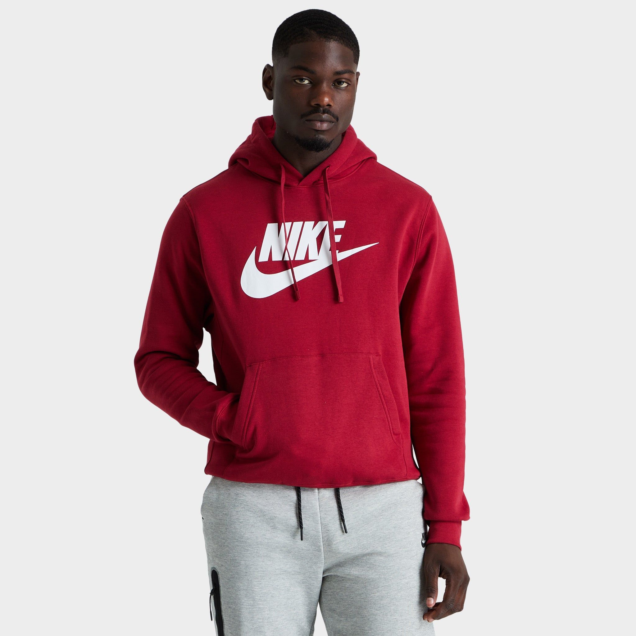 Nike Sportswear Club Fleece Graphic Pullover Hoodie Pomegranate / Pomegranate sold by JD Sports