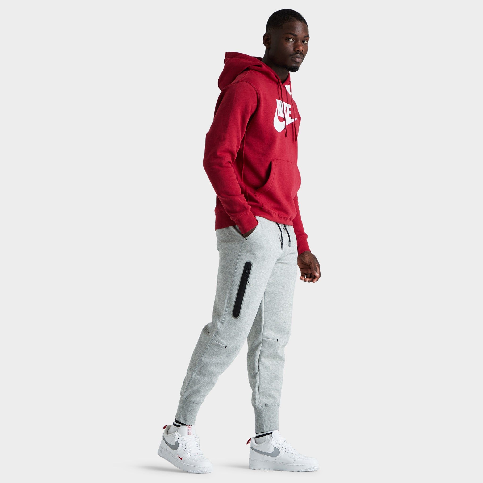 Nike Sportswear Club Fleece Graphic Pullover Hoodie Pomegranate / Pomegranate sold by JD Sports product image thumbnail 5