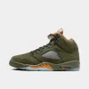 Jordan 5 Retro Army Olive / Solar Orange sold by JD Sports