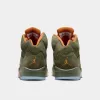 Jordan 5 Retro Army Olive / Solar Orange sold by JD Sports