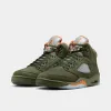 Jordan 5 Retro Army Olive / Solar Orange sold by JD Sports