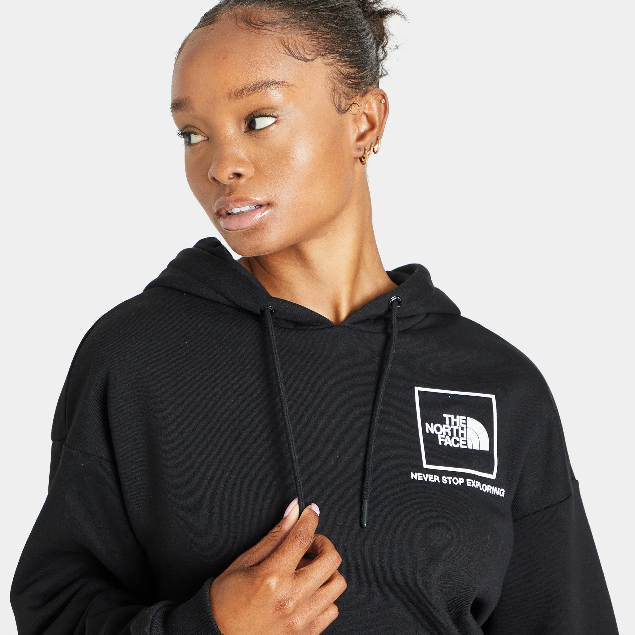 The North Face Women's Back New Fine Box Relaxed Pullover Hoodie Black / Blush sold by JD Sports product image thumbnail 3