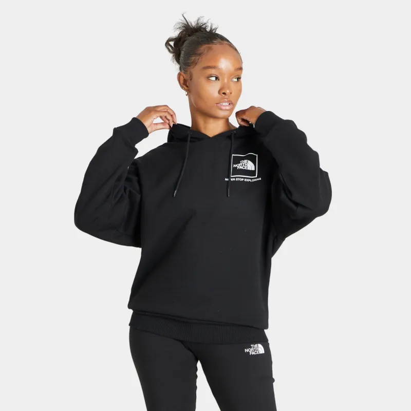 The North Face Women's Back New Fine Box Relaxed Pullover Hoodie Black / Blush sold by JD Sports