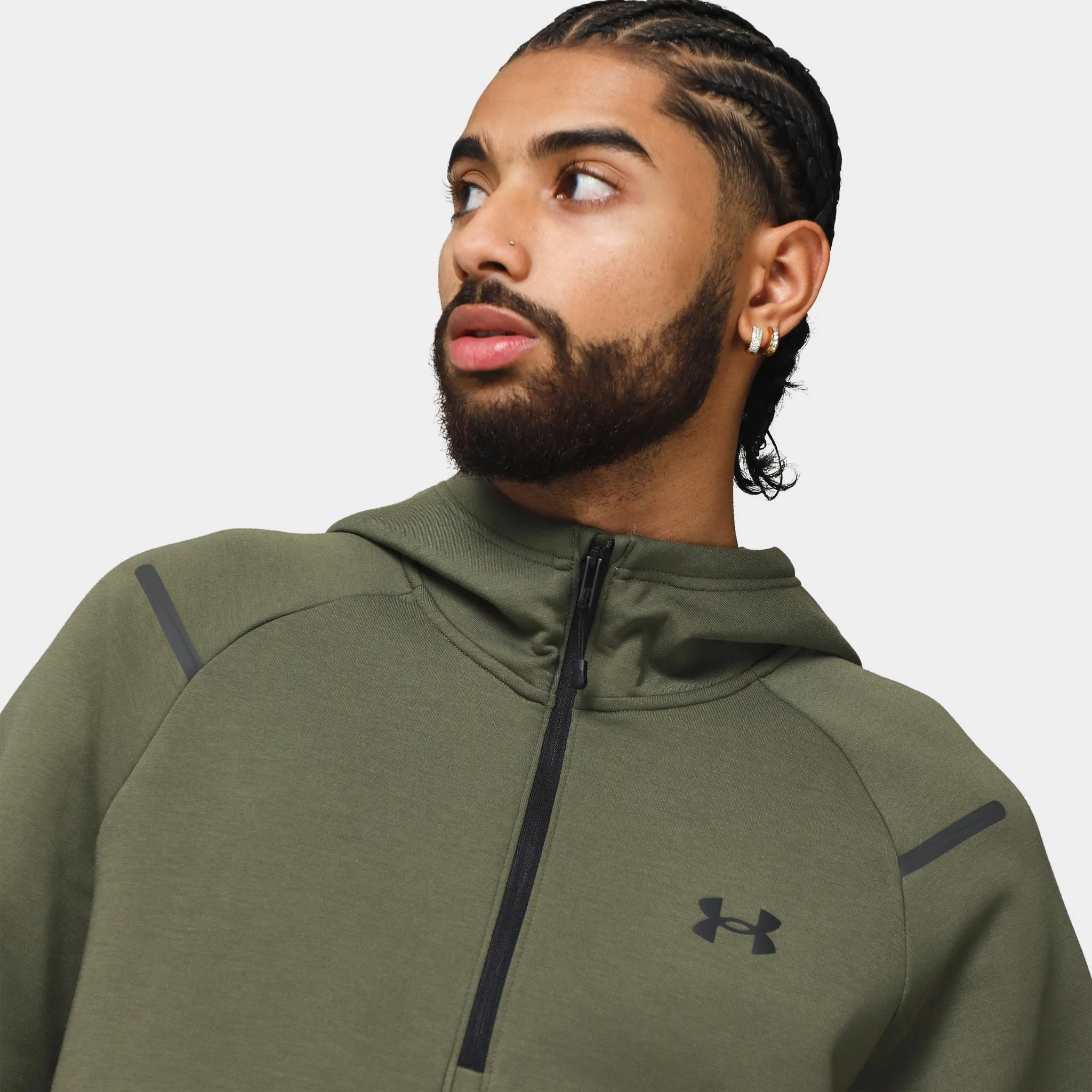 Under Armour Unstoppable Fleece Pullover Hoodie Marine Green / Black sold by JD Sports product image thumbnail 3