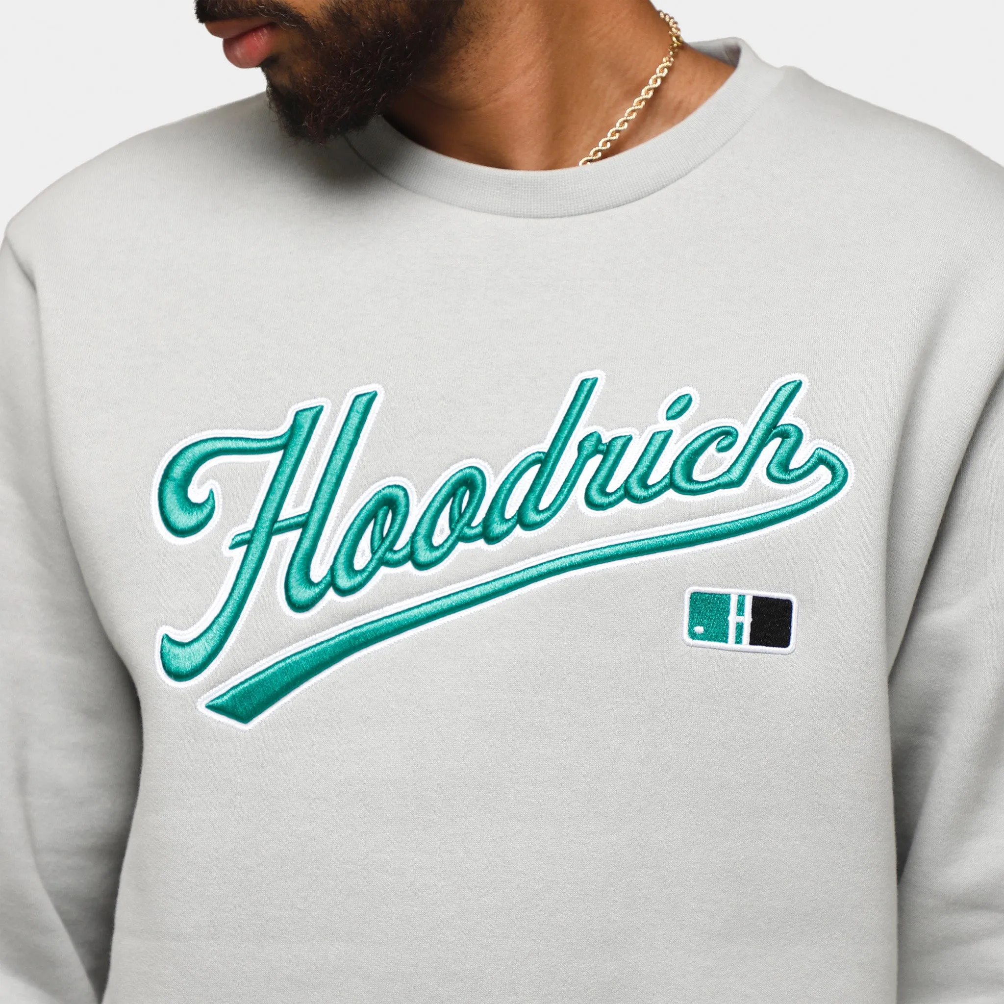 Hoodrich OG Fort Crewneck Harbour Mist / White - Jolly Green sold by JD Sports product image thumbnail 4