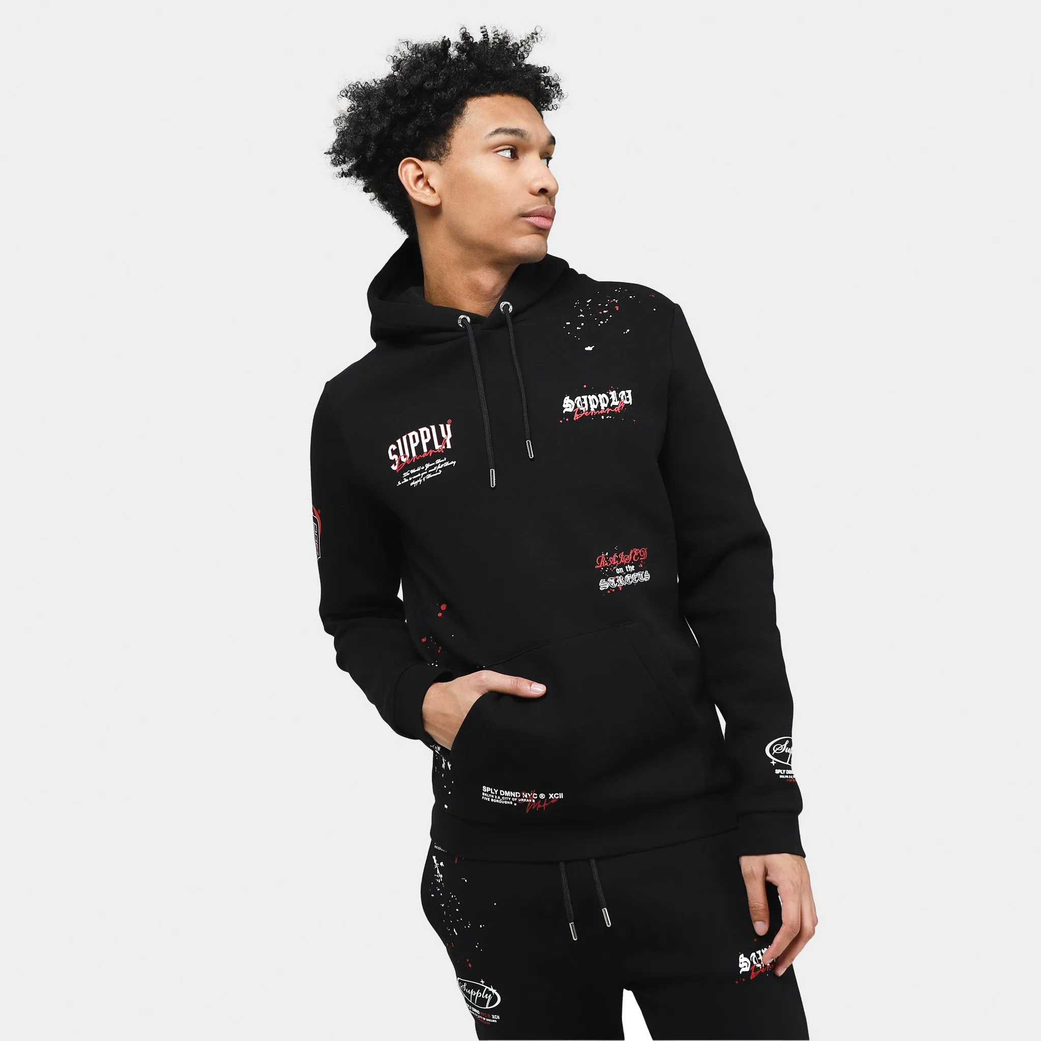 Supply & Demand Hackney Pullover Hoodie / Black sold by JD Sports
