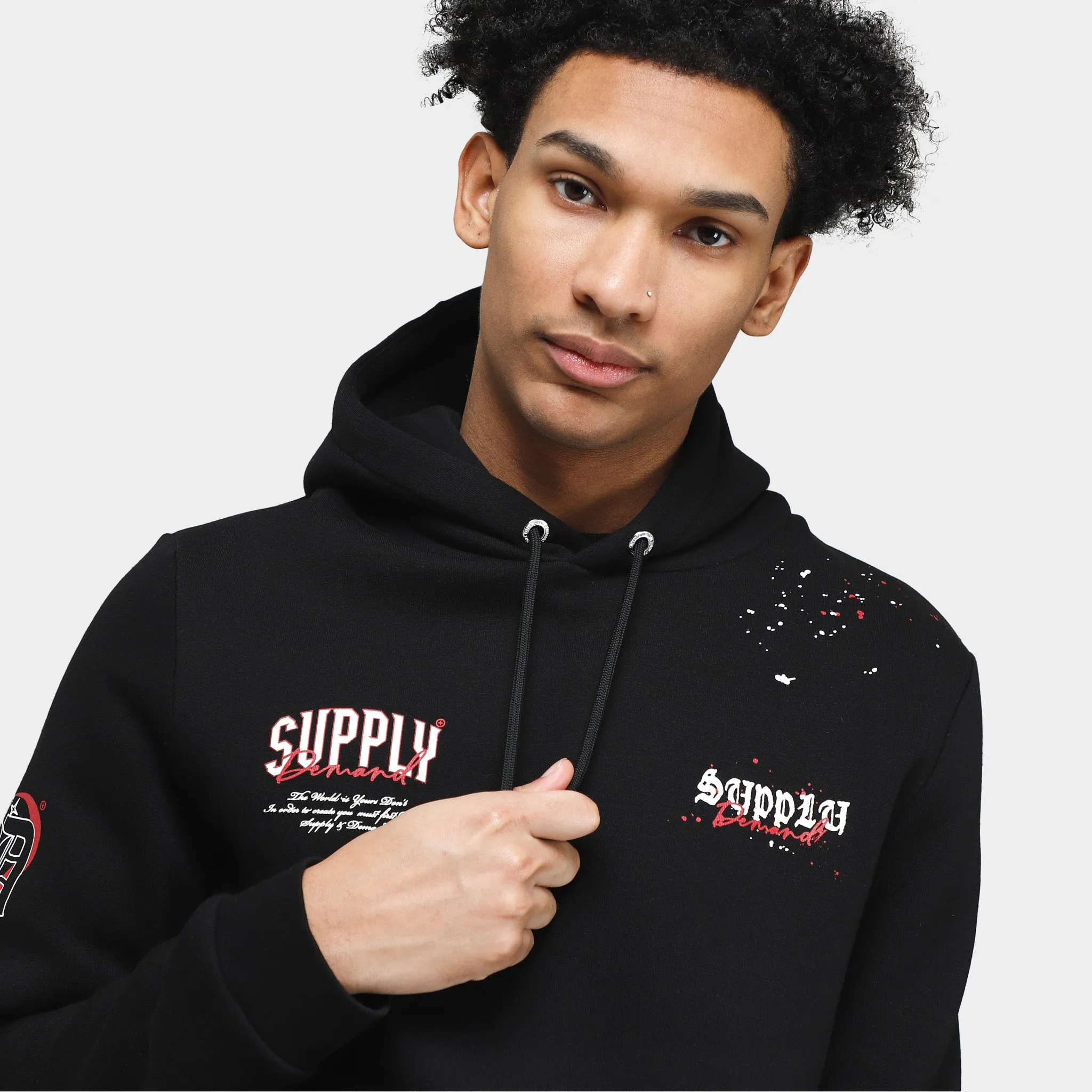 Supply & Demand Hackney Pullover Hoodie / Black sold by JD Sports product image thumbnail 3