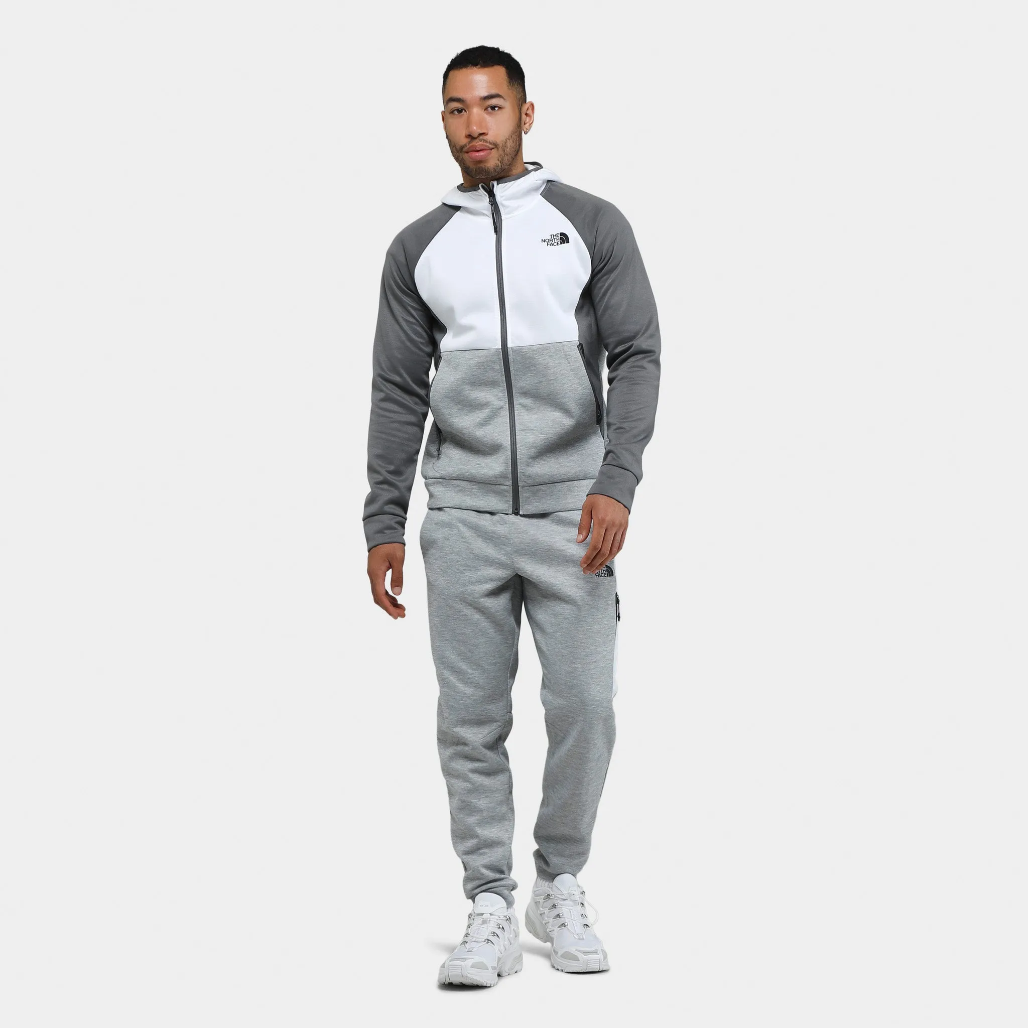 The North Face Kaveh Full-Zip Hoodie Light Grey Heather / TNF White sold by JD Sports product image thumbnail 5