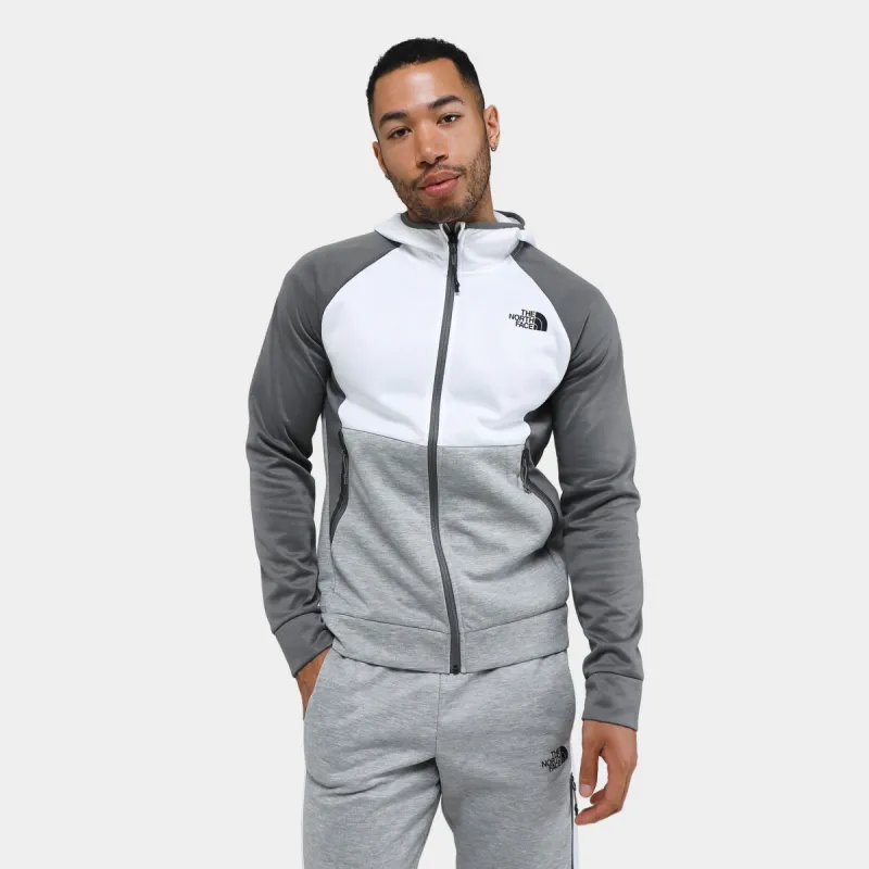 The North Face Kaveh Full-Zip Hoodie Light Grey Heather / TNF White sold by JD Sports