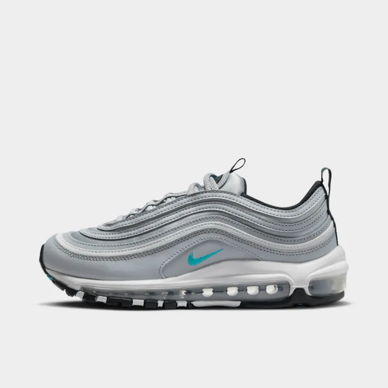 Nike Women's Air Max 97 SE Wolf Grey / Teal Nebula - White sold by JD Sports