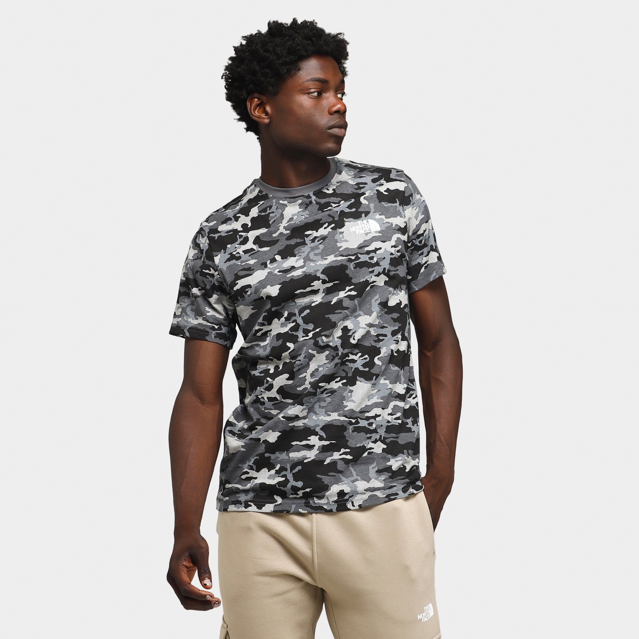 The North Face Simple Dome T-shirt TNF Black / TNF Pixel Camo sold by JD Sports
