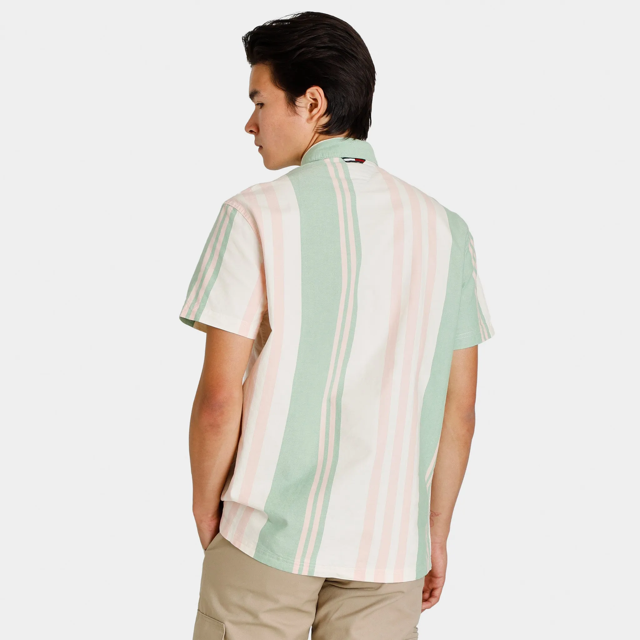 Tommy Jeans Mixed Stripe Classic Shirt / Coastal Green Multi Stripe sold by JD Sports product image thumbnail 2