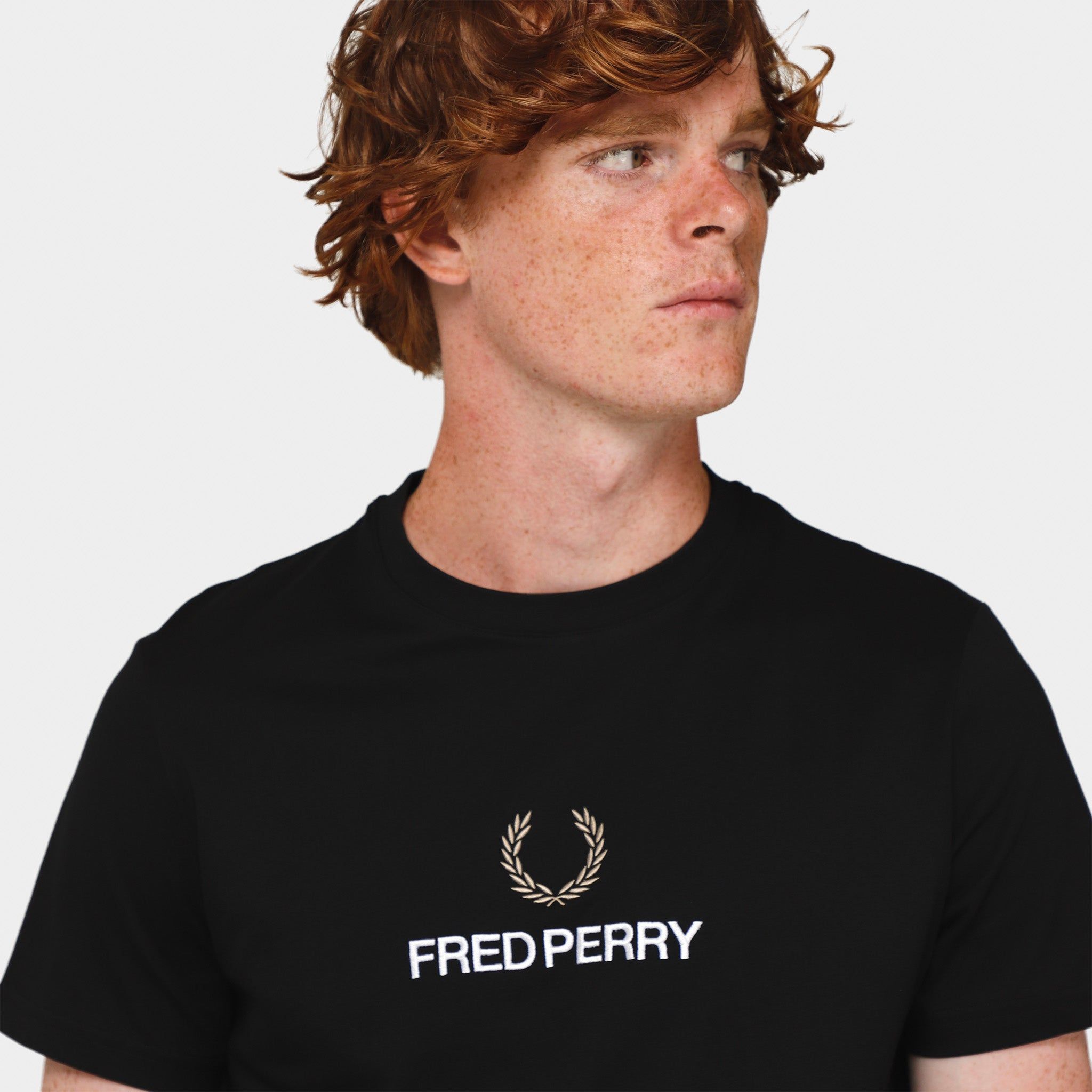 ★FRED PERRY★ Sport Embroidered T-shirt Black AFPM251458010 Fred Perry Embroidered T-shirt / Black | Parallel