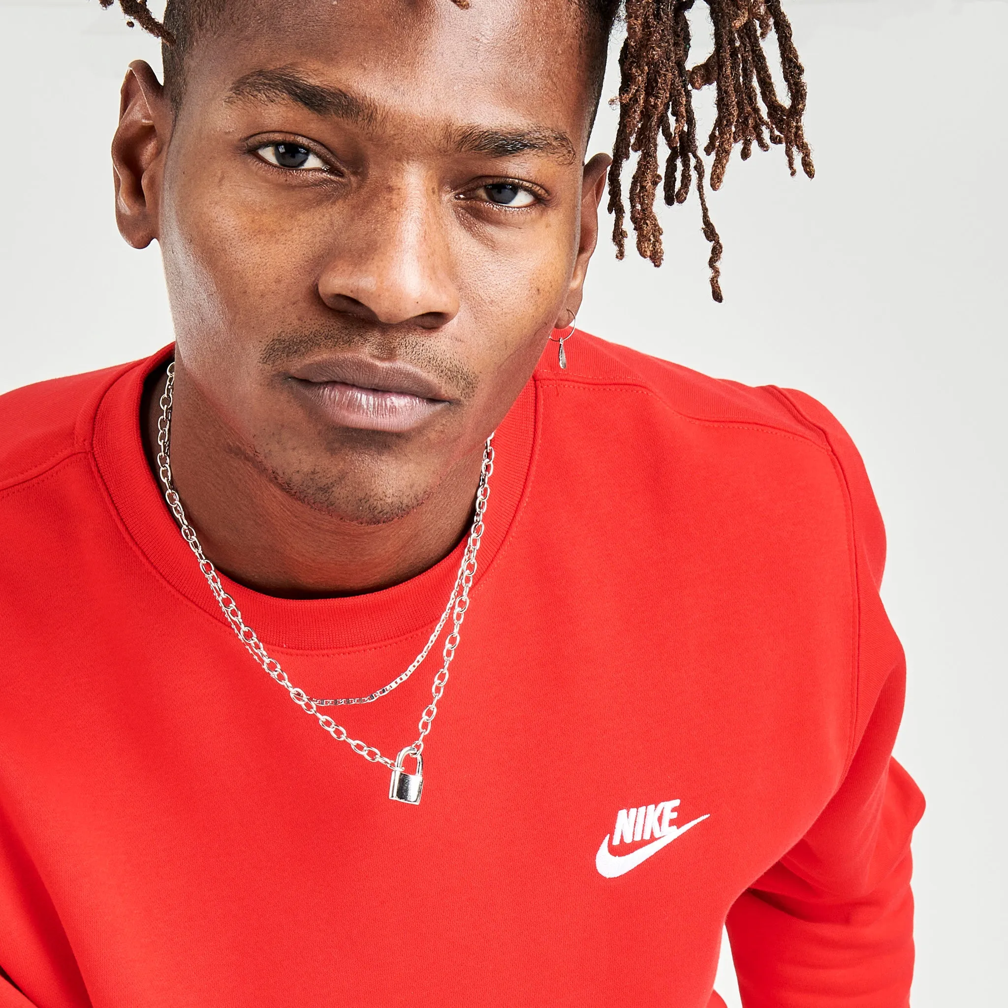 Nike Sportswear Club Fleece Crewneck University Red / White sold by JD Sports product image thumbnail 4