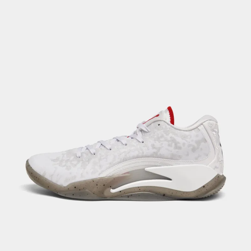 Jordan Zion 3 White / University Red - Cement Grey sold by JD Sports