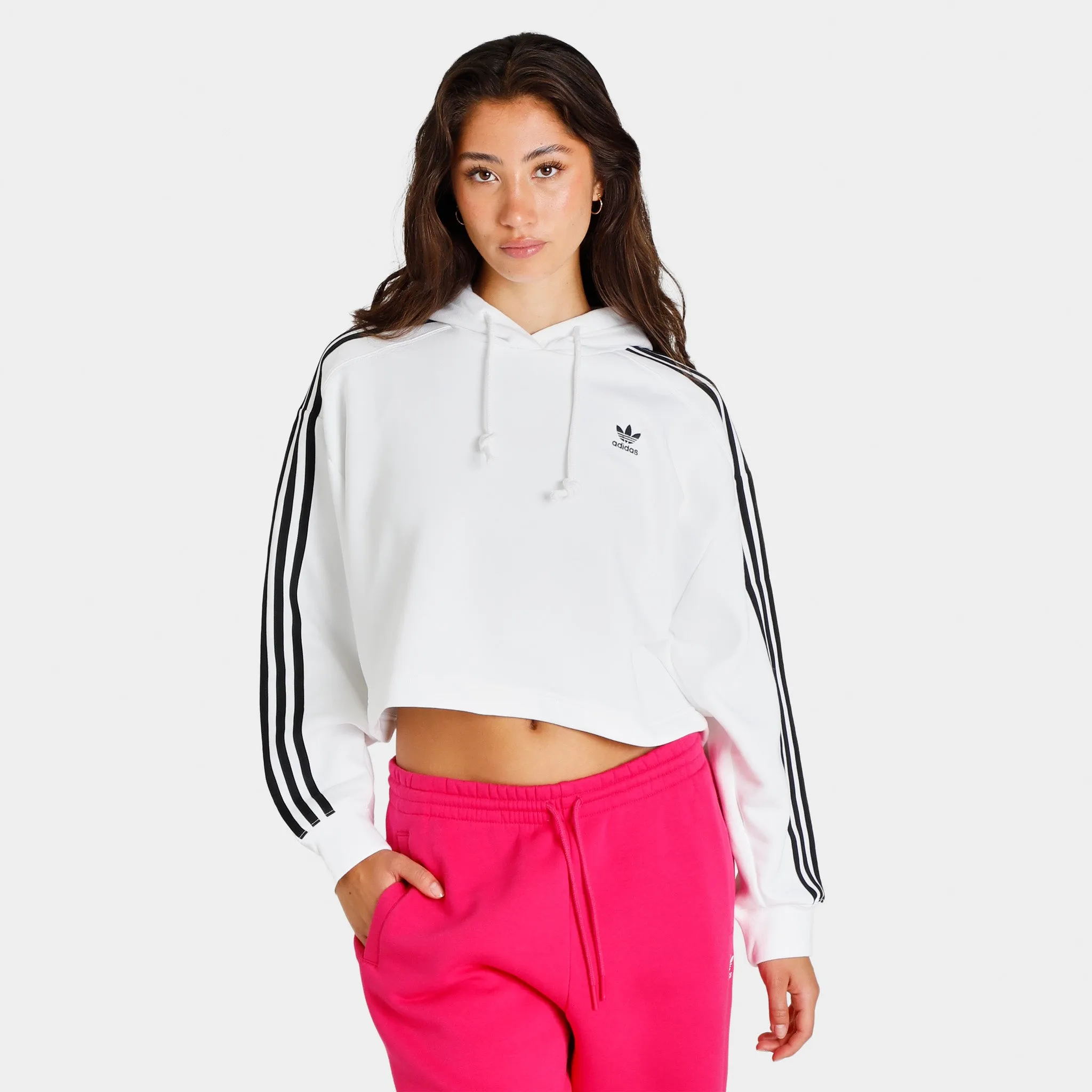 adidas Women's Short Pullover Hoodie / White sold by JD Sports
