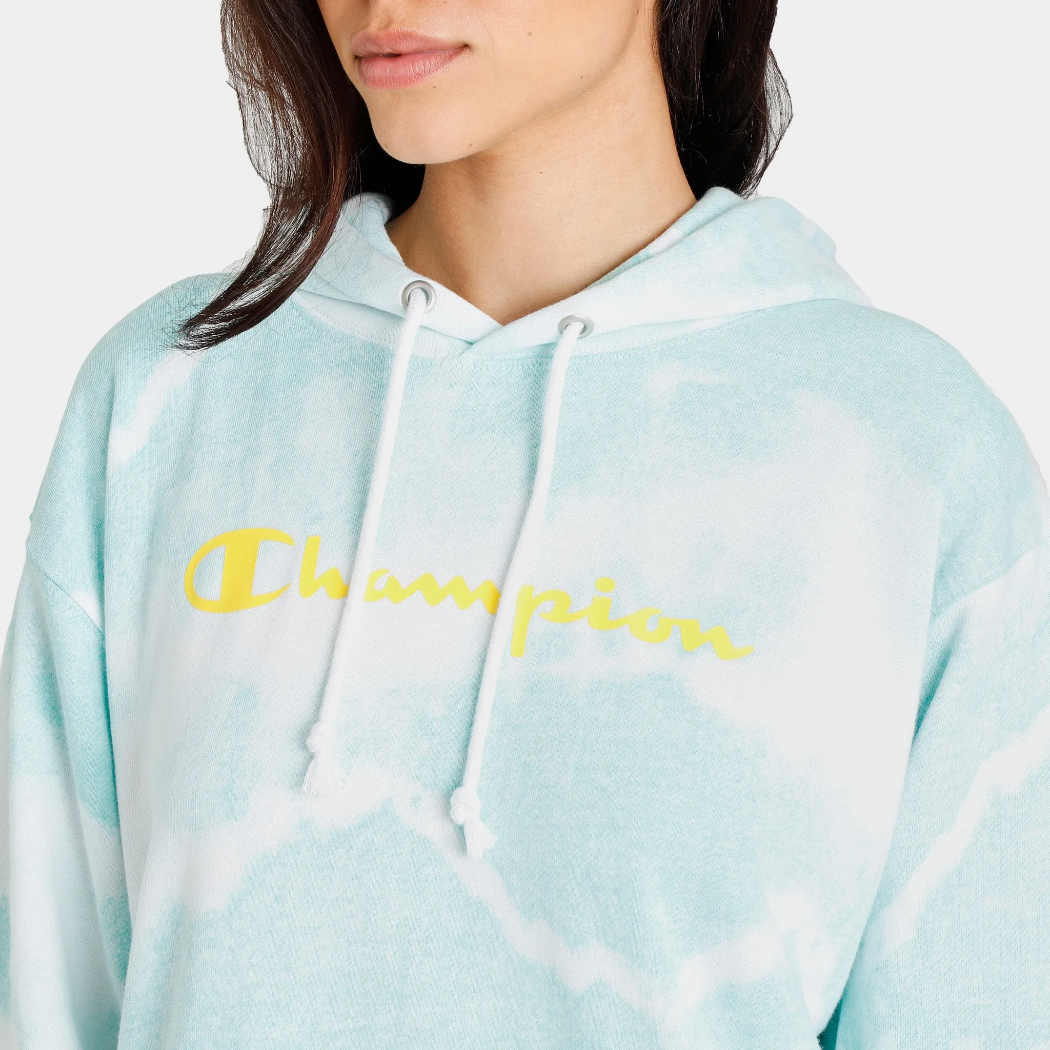Champion Women’s Reverse Tie-Dye Fleece Pullover Hoodie Tie Dye Overflow White / Aquarrell sold by JD Sports product image thumbnail 3