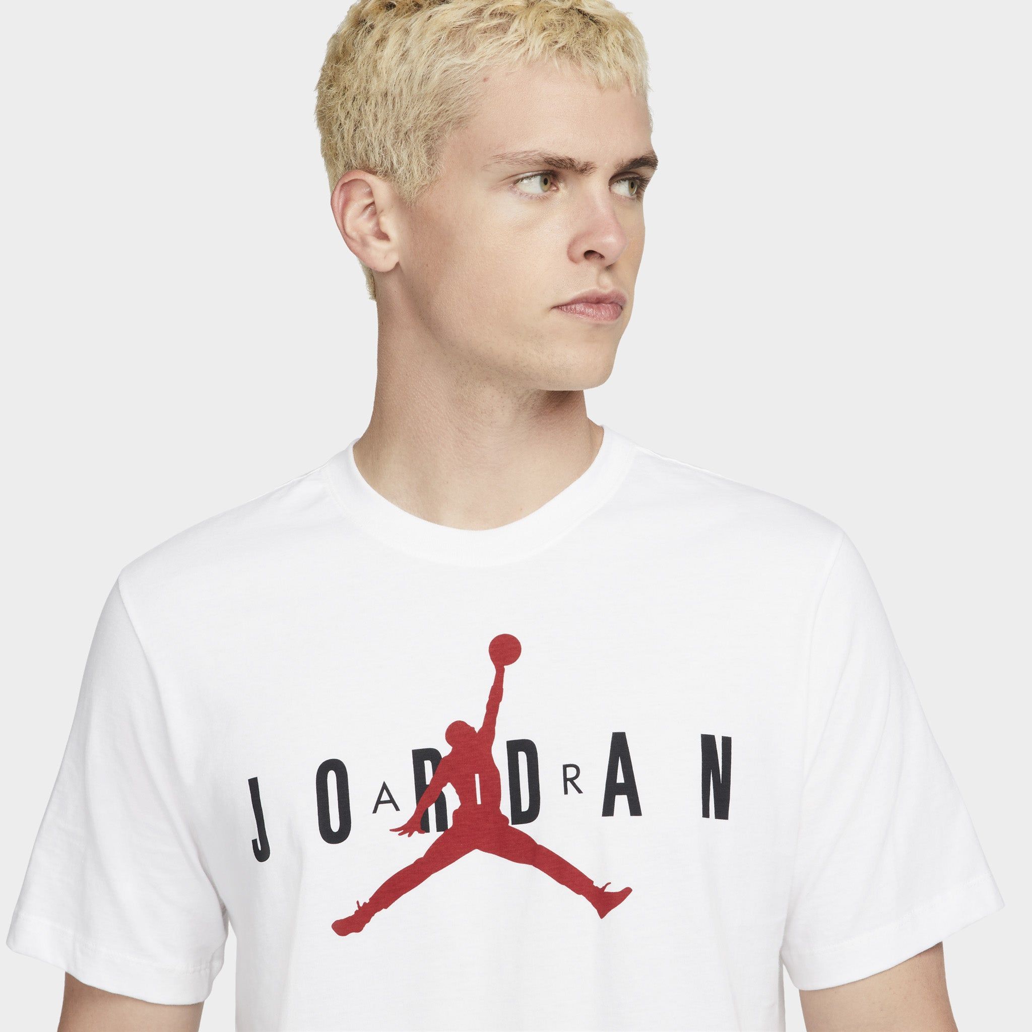 Jordan Air Wordmark T-shirt White / Black - Gym Red sold by JD Sports product image thumbnail 3