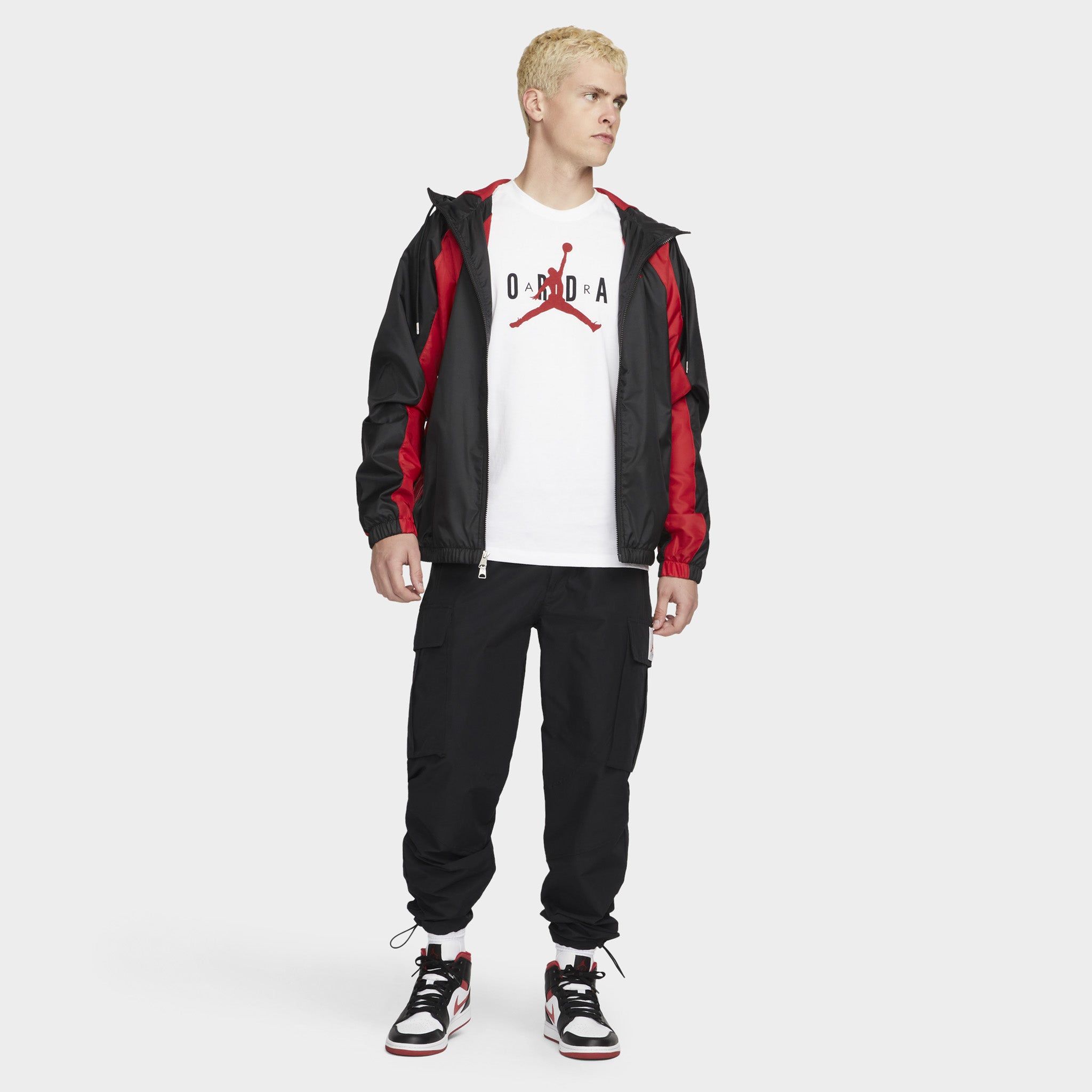 Jordan Air Wordmark T-shirt White / Black - Gym Red sold by JD Sports product image thumbnail 4