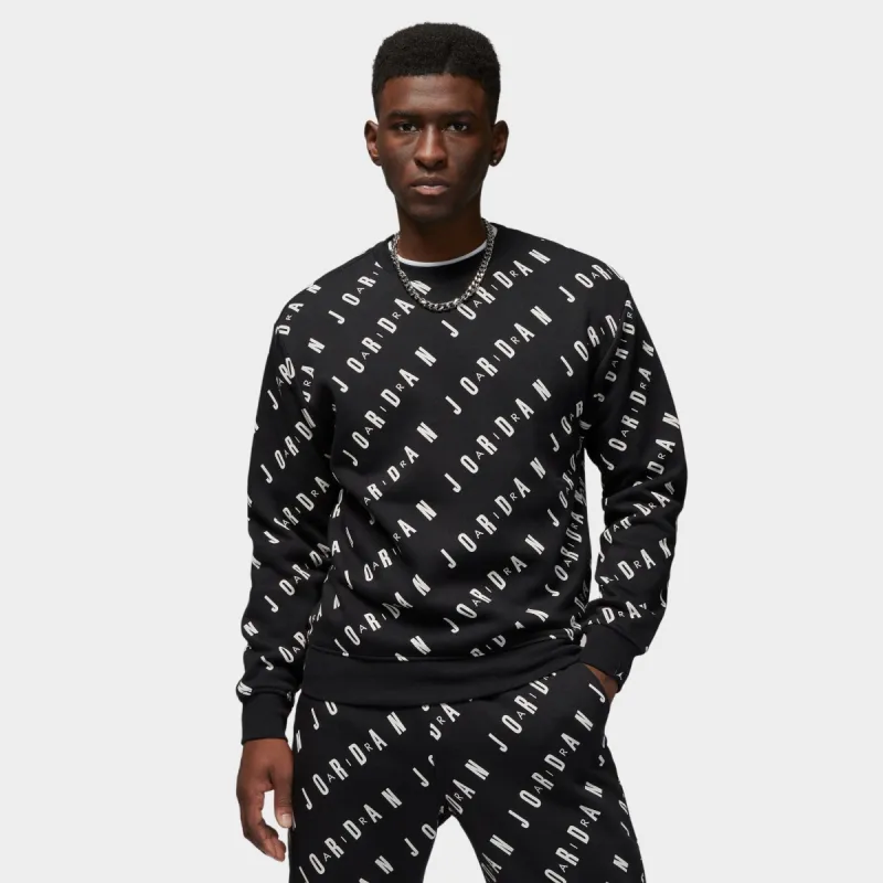 Jordan Essentials Graphic Fleece Crewneck / Black sold by JD Sports