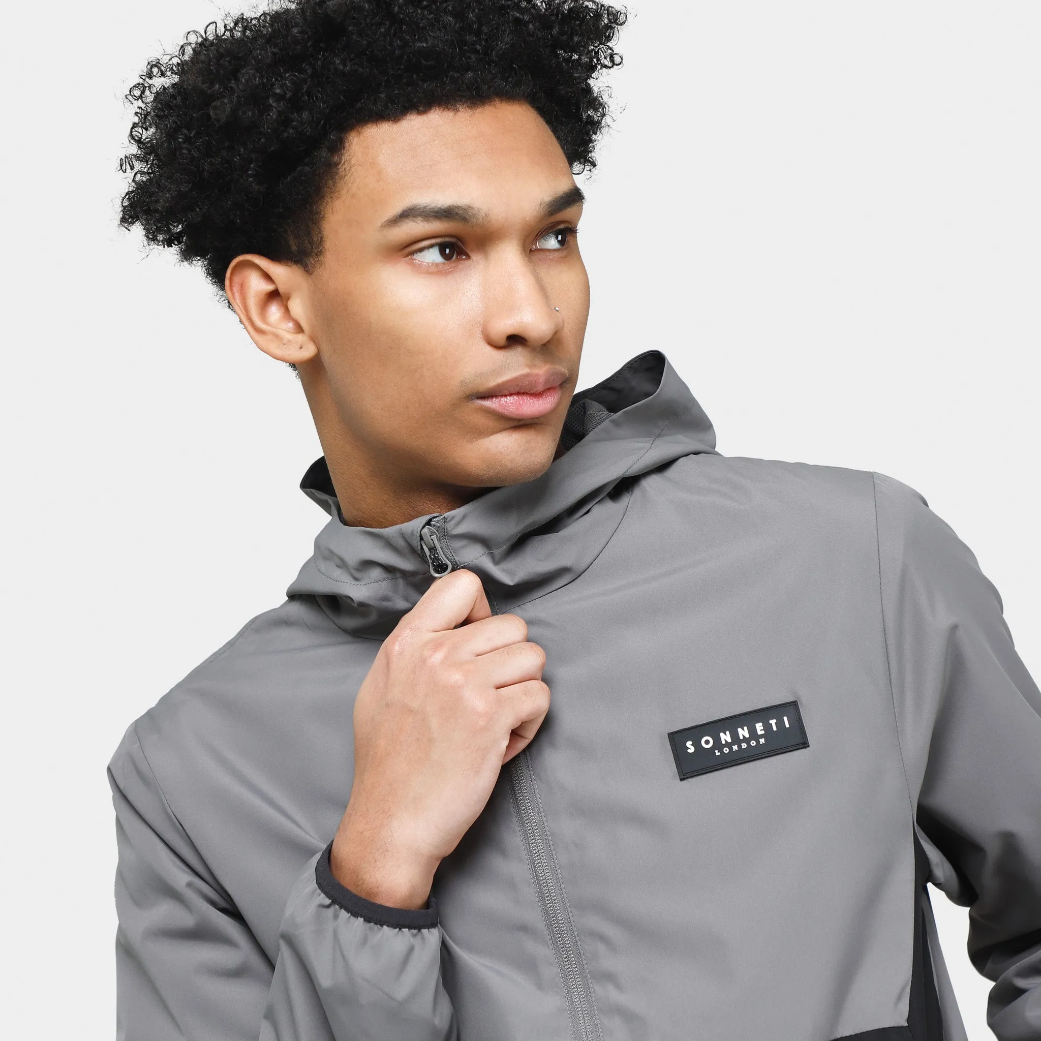Sonneti Saul Full Zip Windbreaker Jacket / Black sold by JD Sports product image thumbnail 3