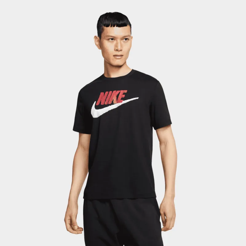 Nike Sportswear Brand Mark T-shirt Black / University Red - White sold by JD Sports